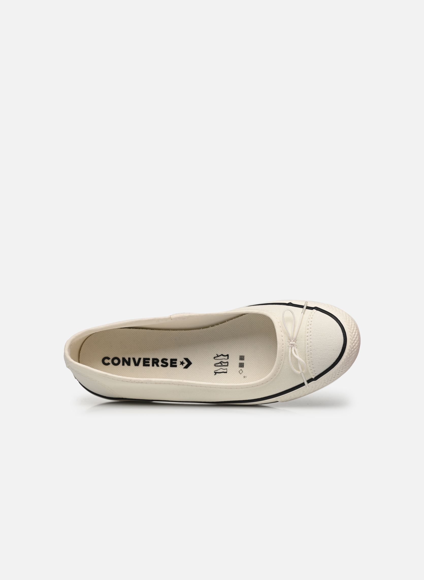 Ballerines classiques Chuck Taylor All Star Dainty Ballerina S femme blanc Converse Ballerines classiques Chuck Taylor All Star Dainty Ballerina S femme blanc Egret/Black