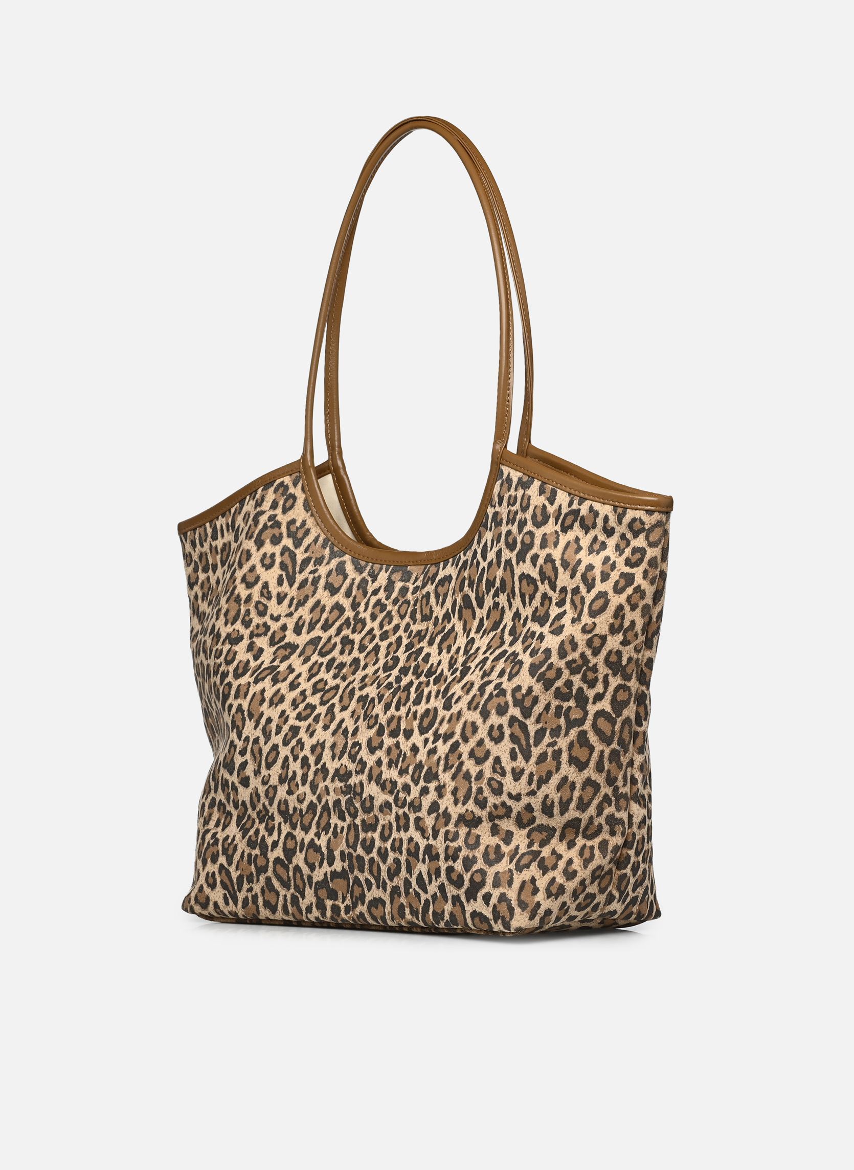 Cabas Milan femme marron Nat & Nin Cabas Milan femme marron LÉOPARD BEIGE