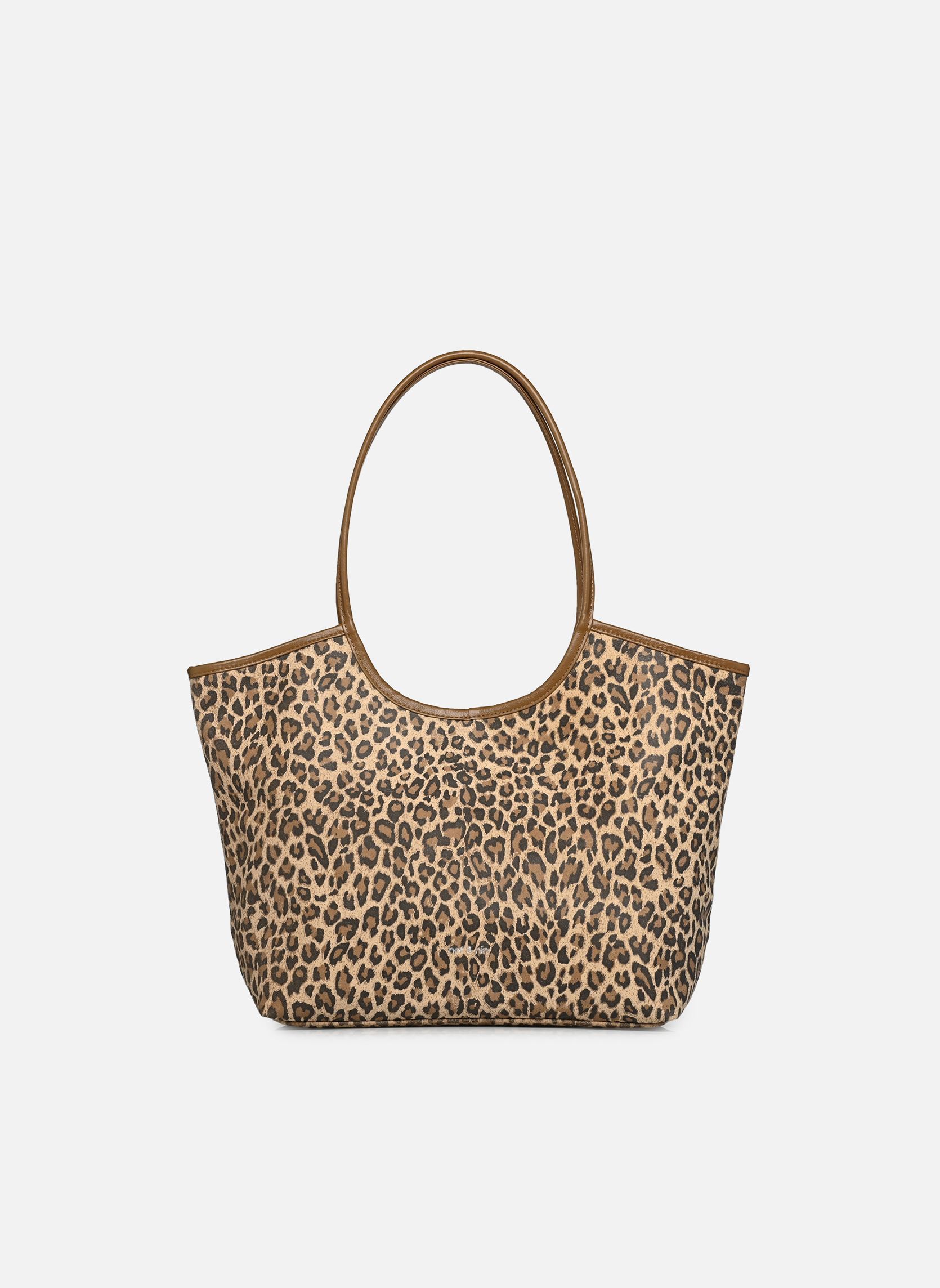 Cabas Milan femme marron Nat & Nin Cabas Milan femme marron LÉOPARD BEIGE