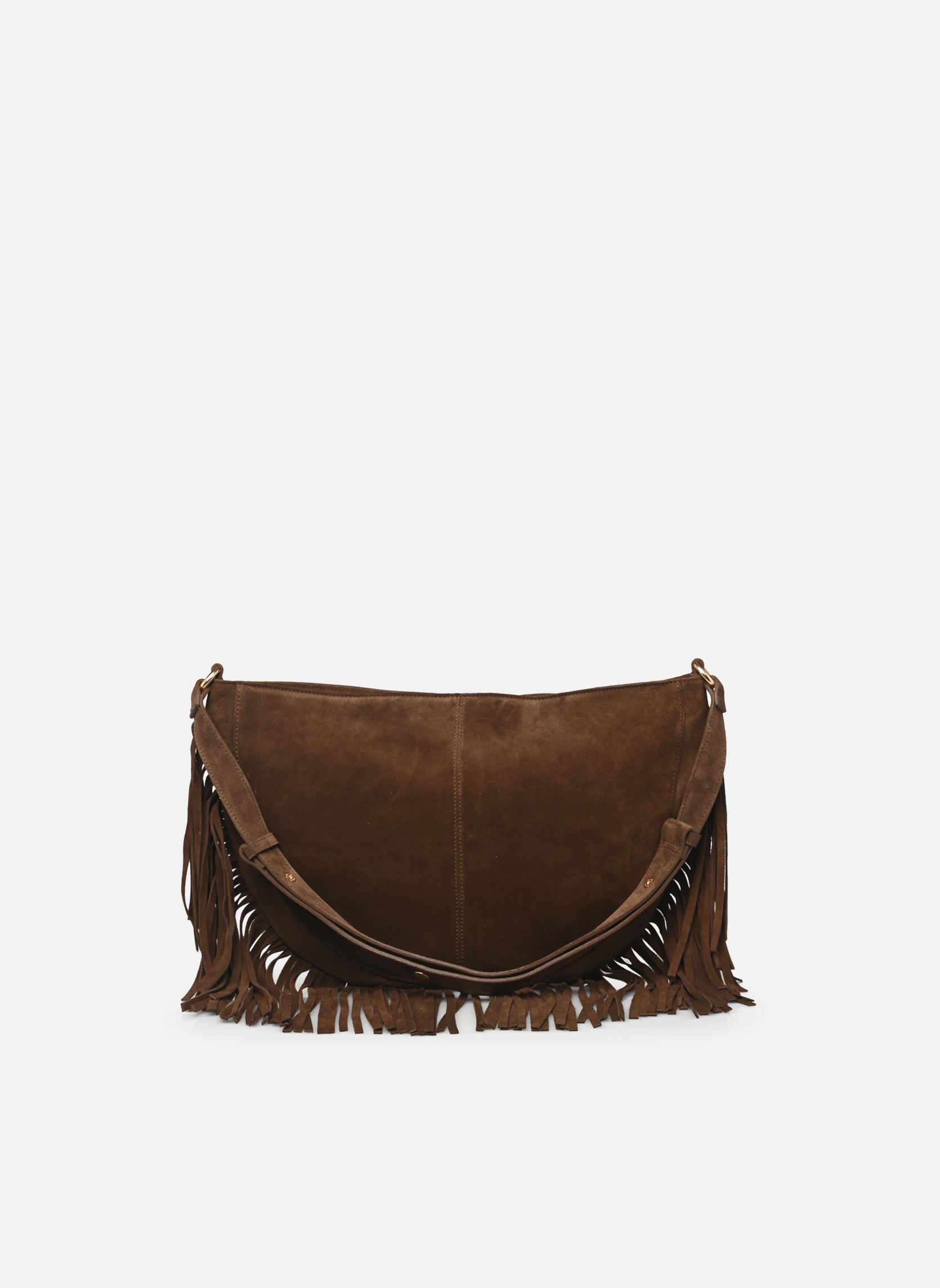 Tassen Rodeo Frange dames bruin Nat & Nin Tassen Rodeo Frange dames bruin ÉBÈNE