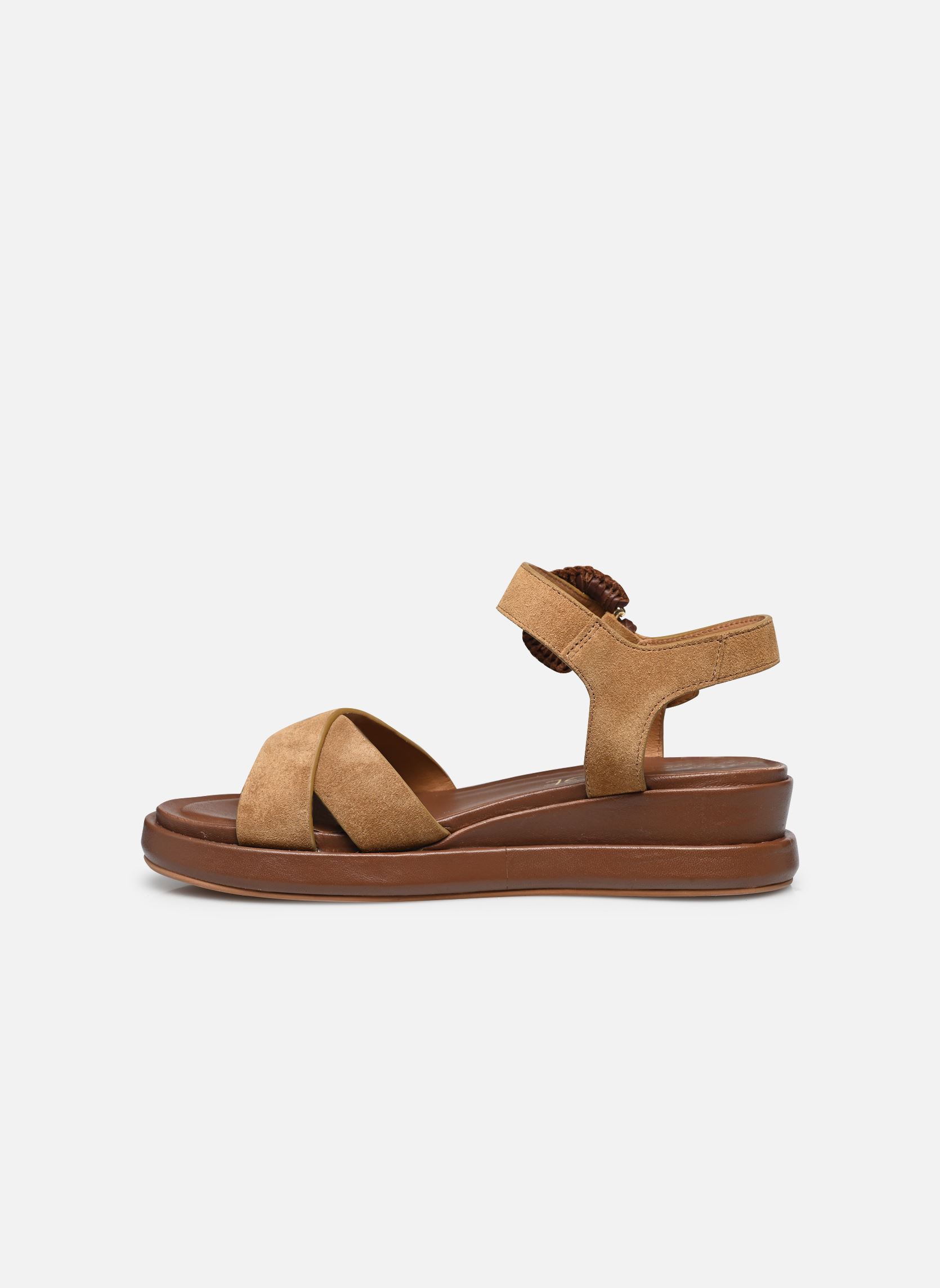 Sandalen met sleehak en plateau ROXANE dames bruin Bocage Sandalen met sleehak en plateau ROXANE dames bruin marron
