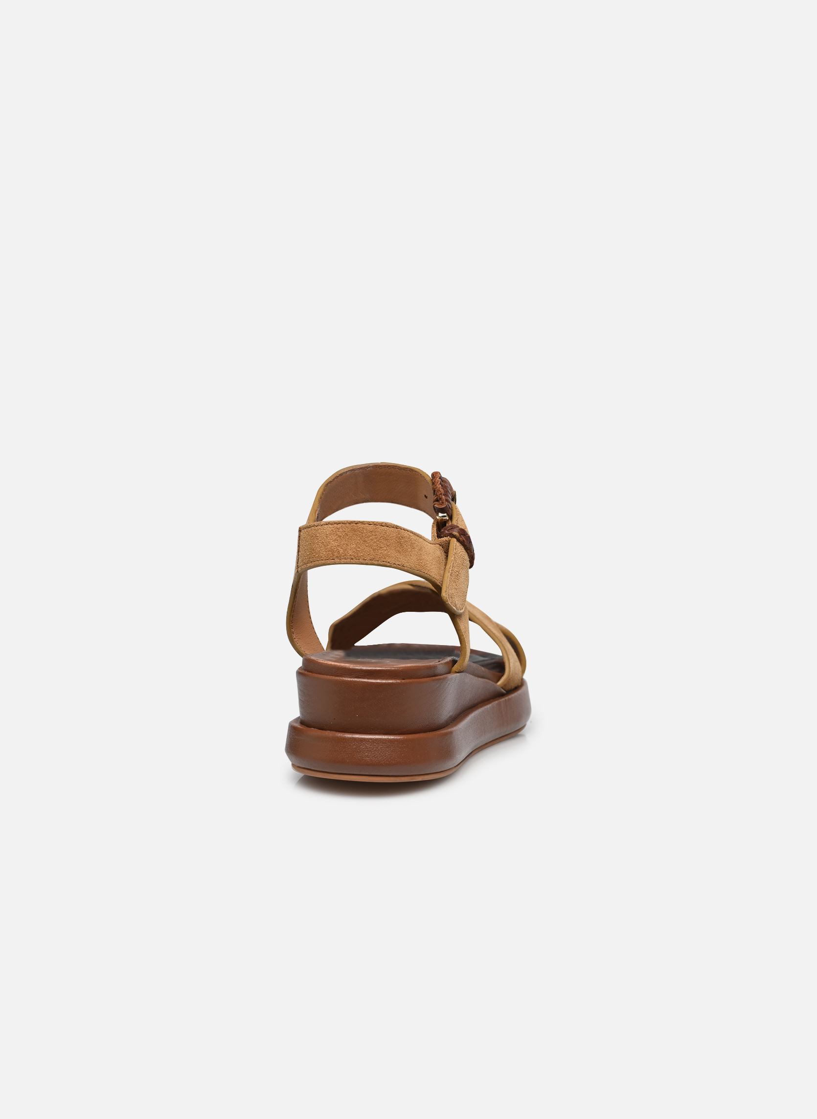 Sandalen met sleehak en plateau ROXANE dames bruin Bocage Sandalen met sleehak en plateau ROXANE dames bruin marron