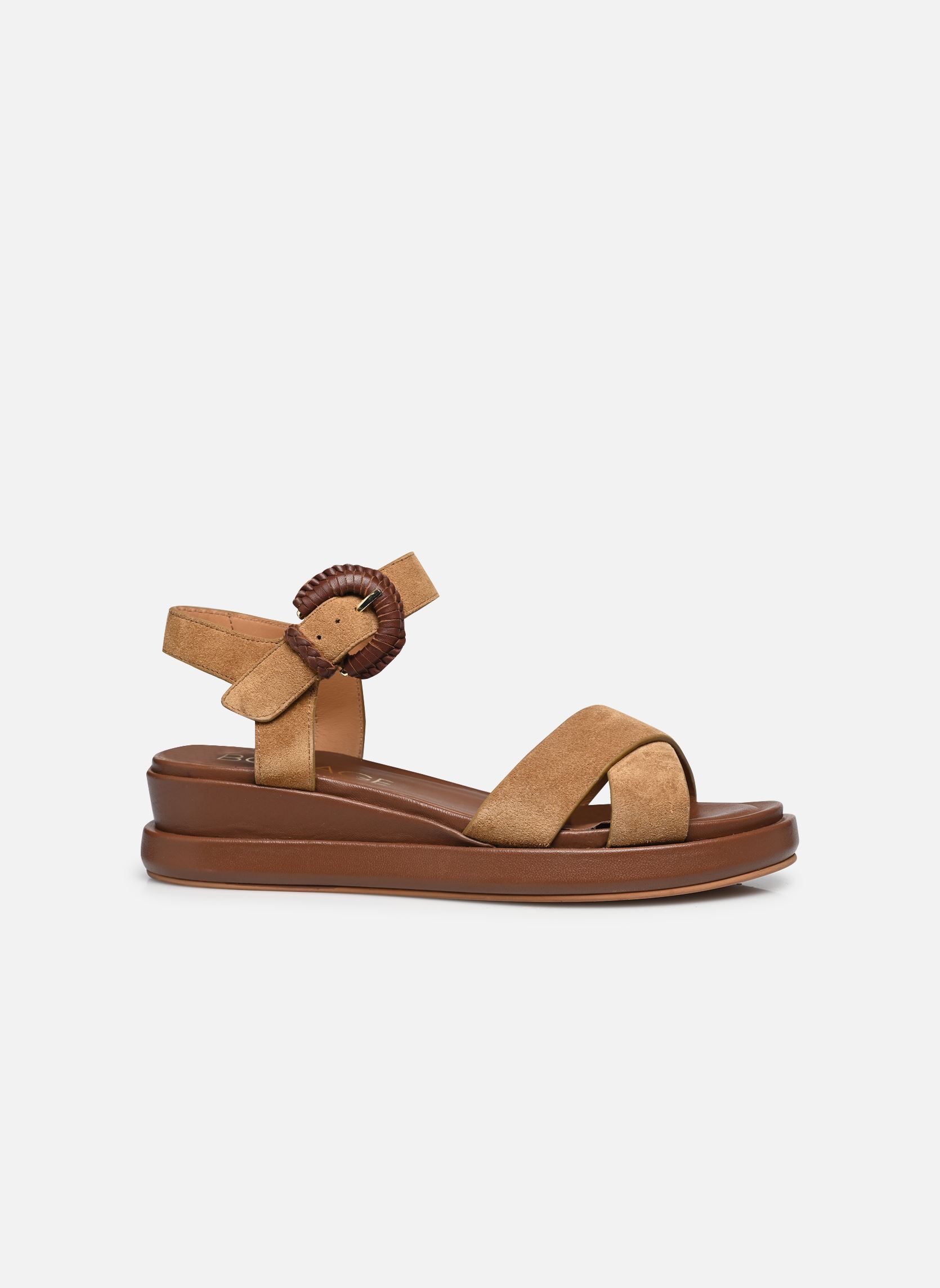 Sandalen met sleehak en plateau ROXANE dames bruin Bocage Sandalen met sleehak en plateau ROXANE dames bruin marron