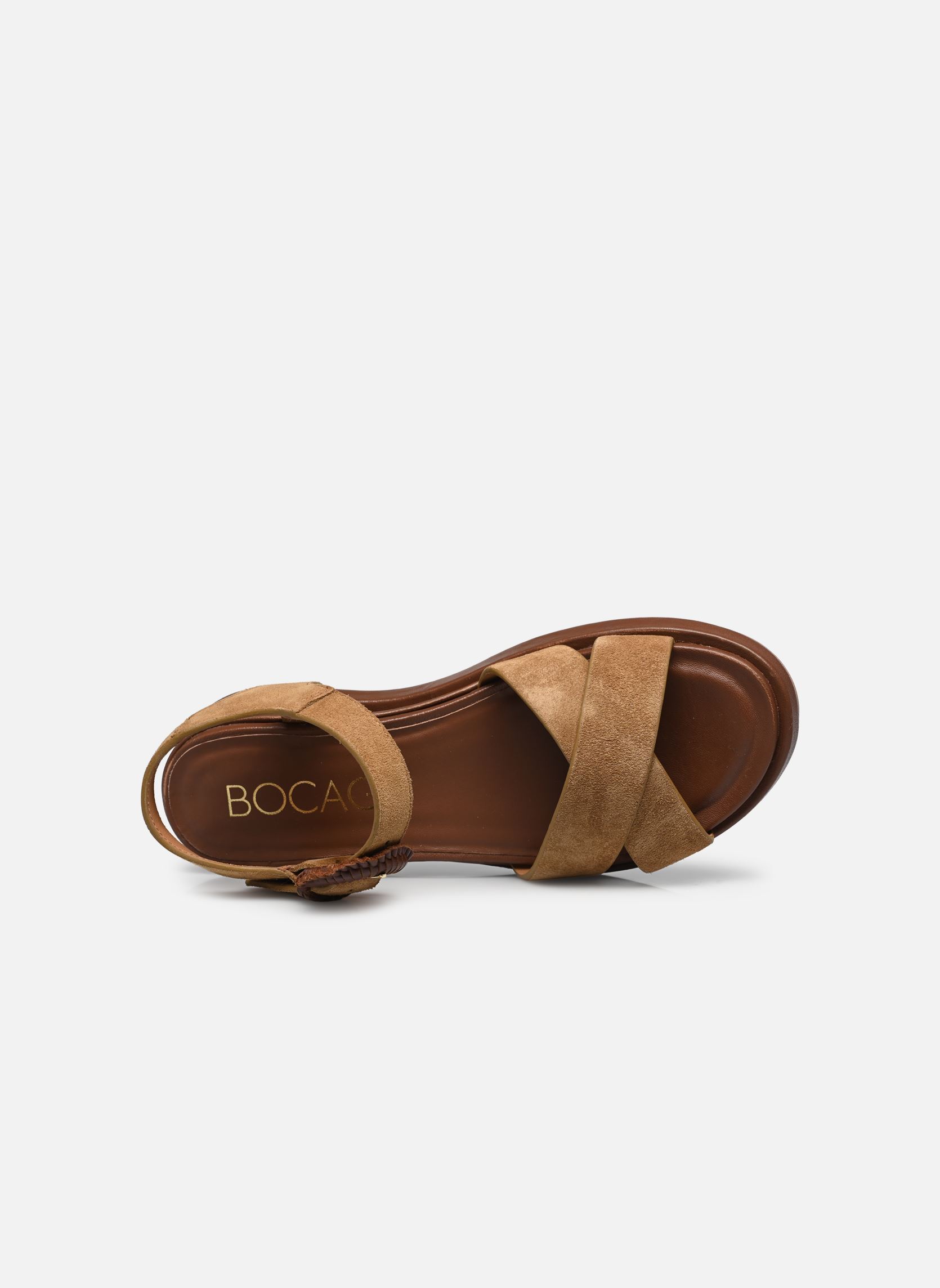 Sandalen met sleehak en plateau ROXANE dames bruin Bocage Sandalen met sleehak en plateau ROXANE dames bruin marron