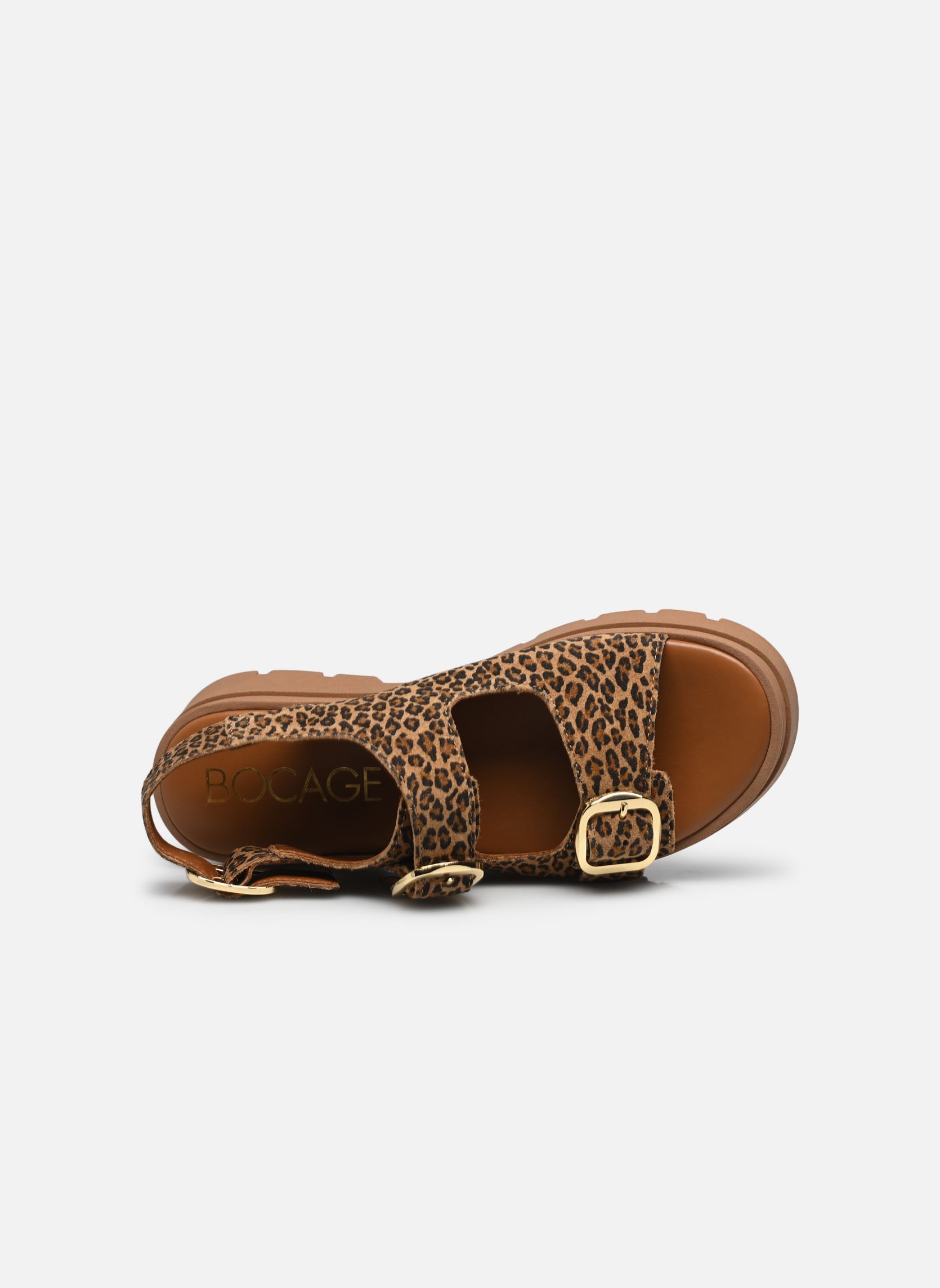 Keil- und Plateausandalen JULIETA damen braun Bocage Keil- und Plateausandalen JULIETA damen braun Leopard