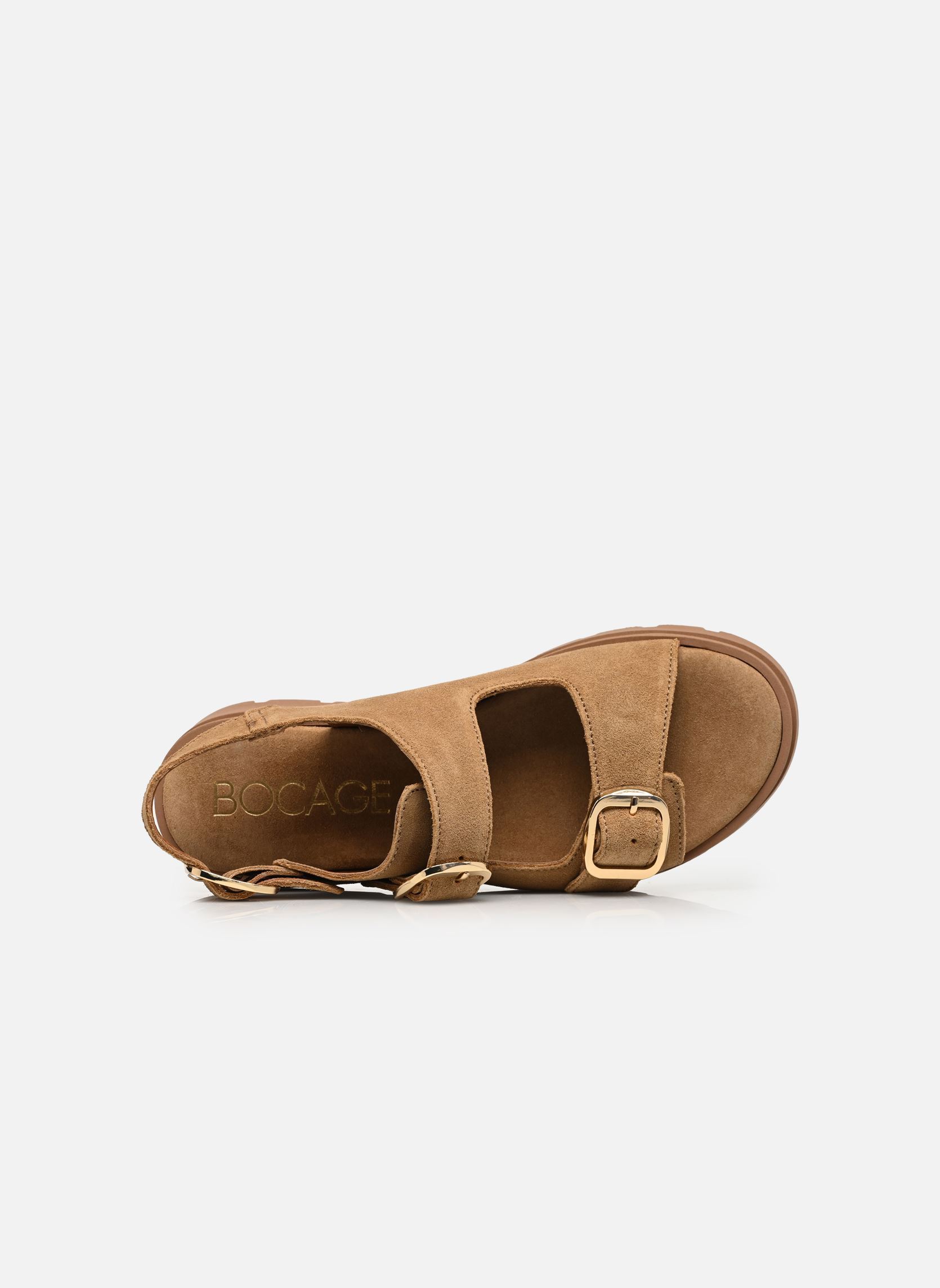 Sandales compensées et plateformes JULIETA femme camel Bocage Sandales compensées et plateformes JULIETA femme camel BEIGE