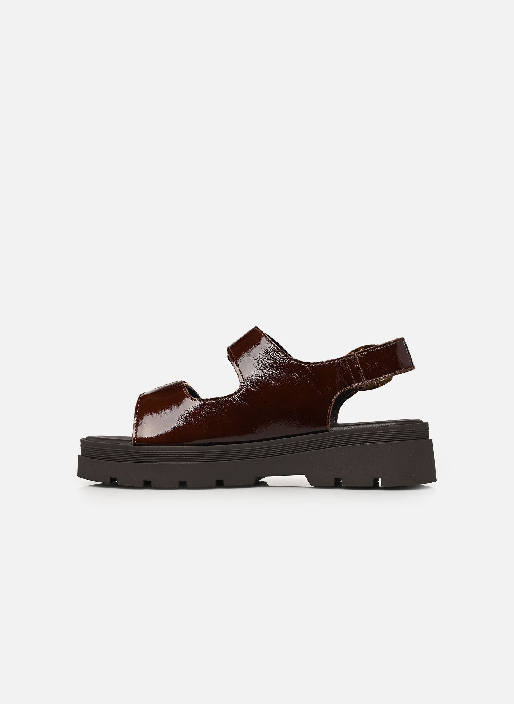 Sandalen met sleehak en plateau JULIETA dames bruin Bocage Sandalen met sleehak en plateau JULIETA dames bruin marron