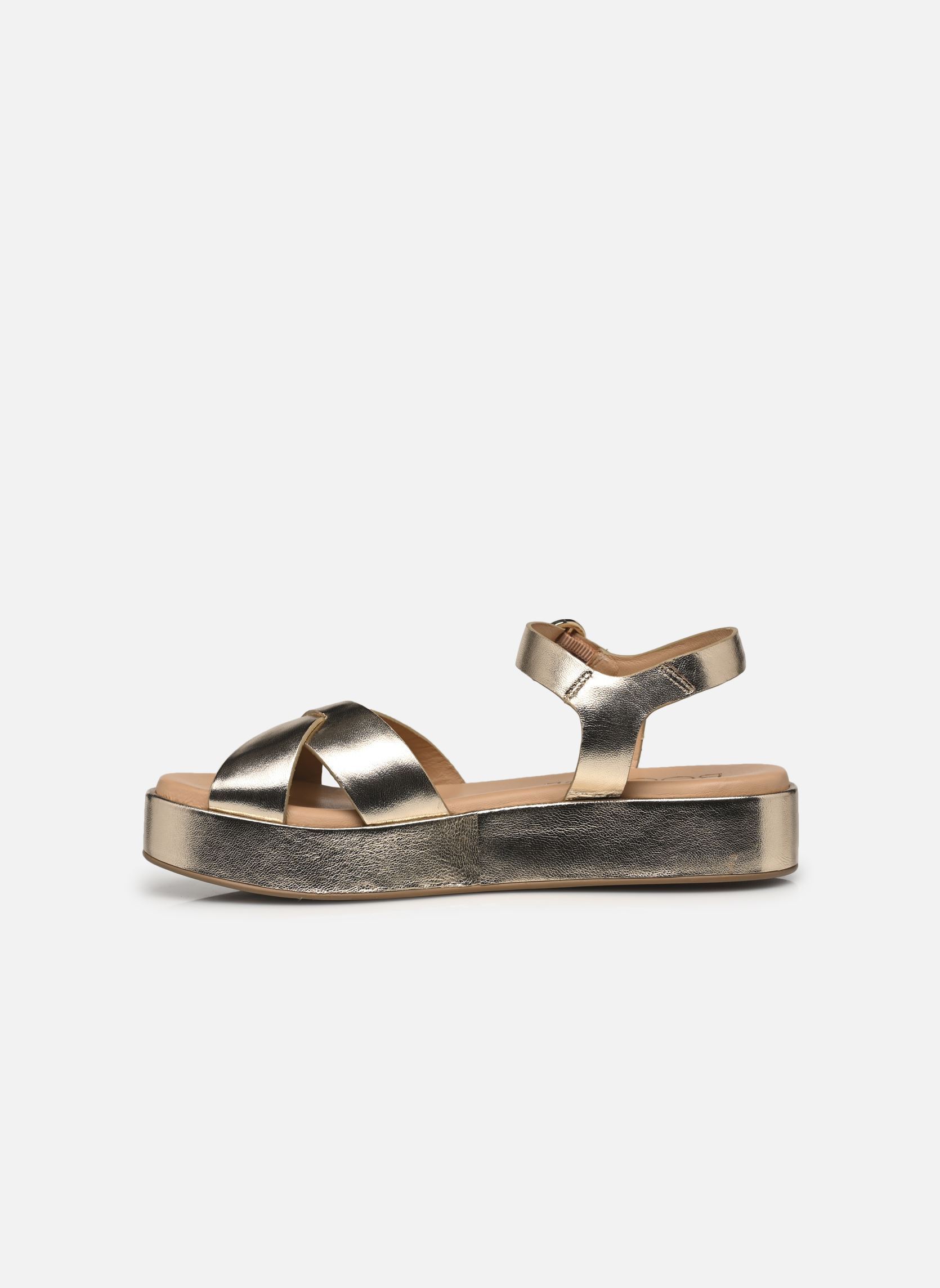 Sandalen met sleehak en plateau GYPSIE dames goud en brons Bocage Sandalen met sleehak en plateau GYPSIE dames goud en brons Or