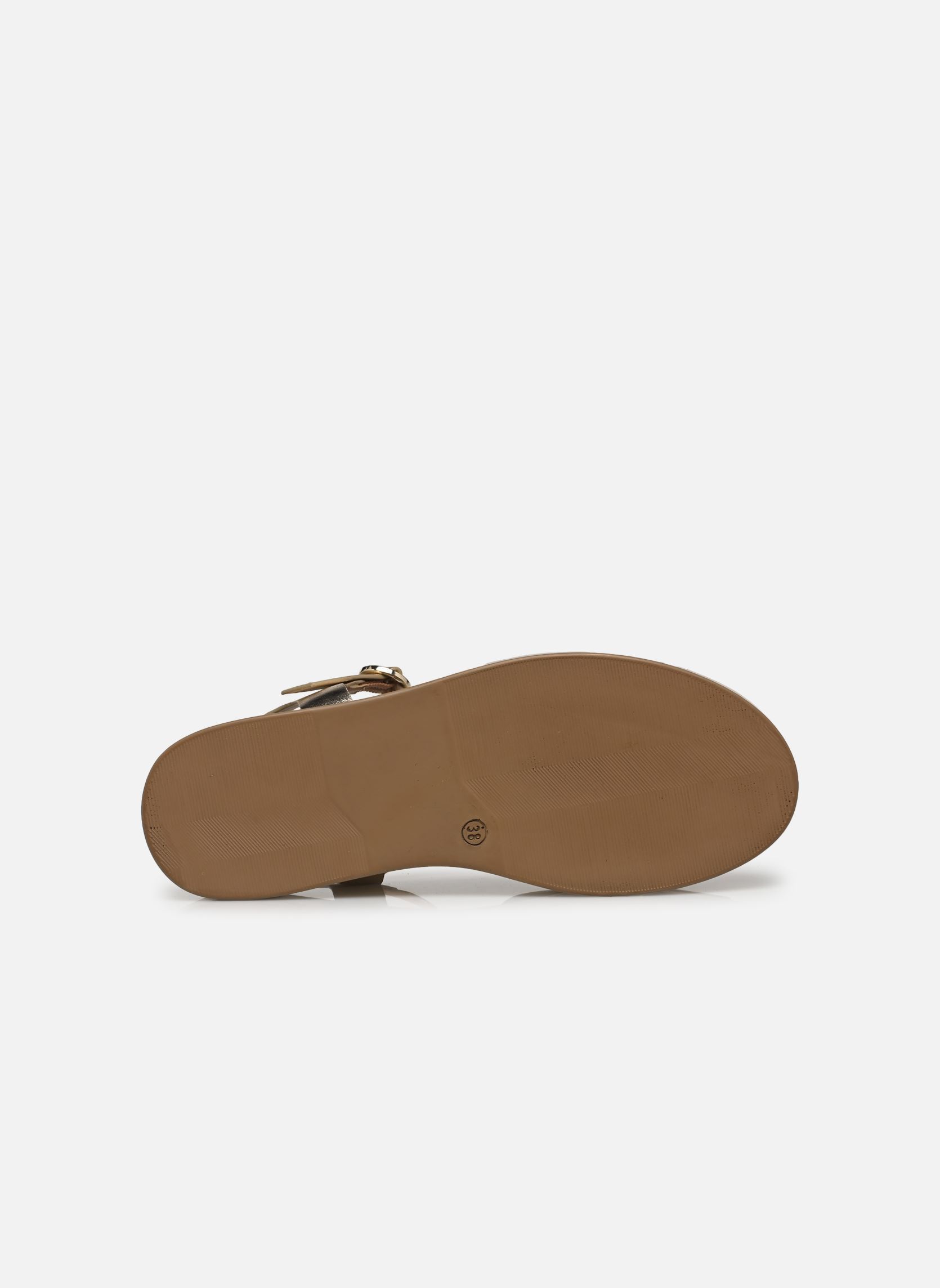Sandalen met sleehak en plateau GYPSIE dames goud en brons Bocage Sandalen met sleehak en plateau GYPSIE dames goud en brons Or