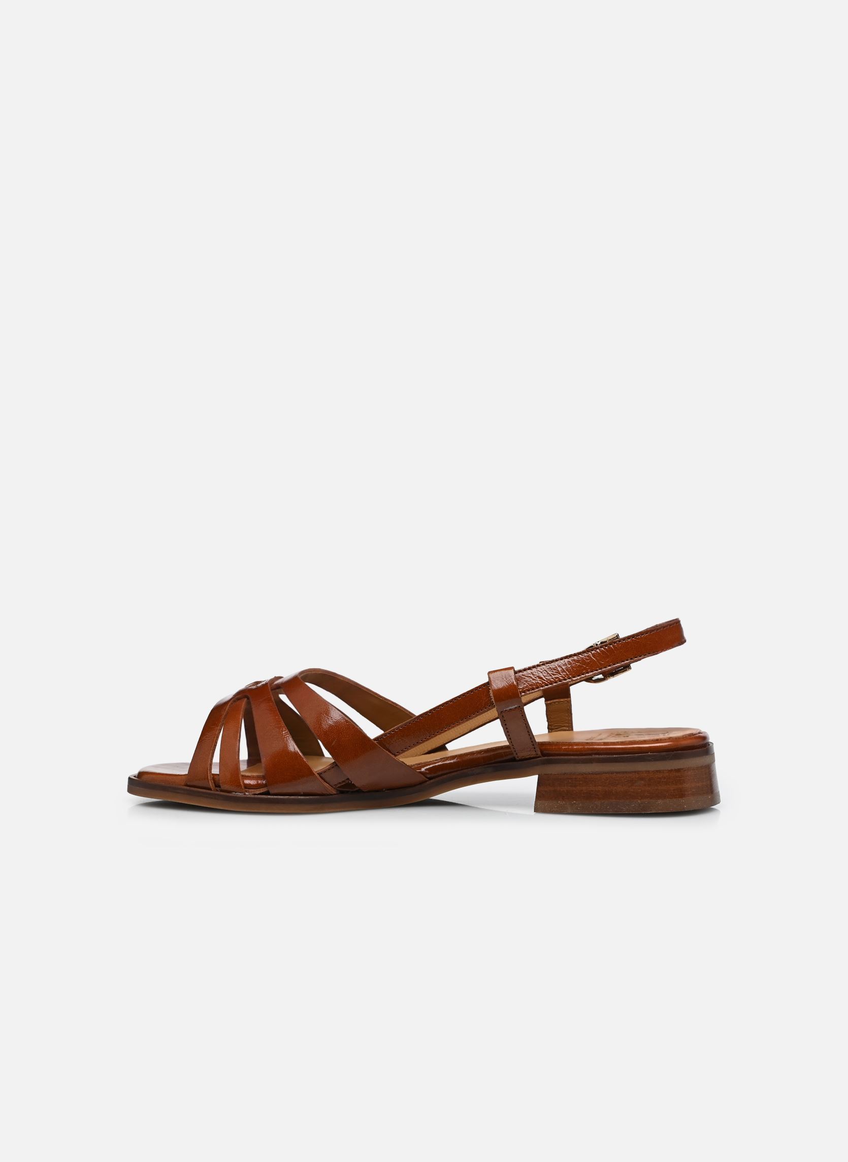 Sandales plates GILIANE femme marron Bocage Sandales plates GILIANE femme marron Camel