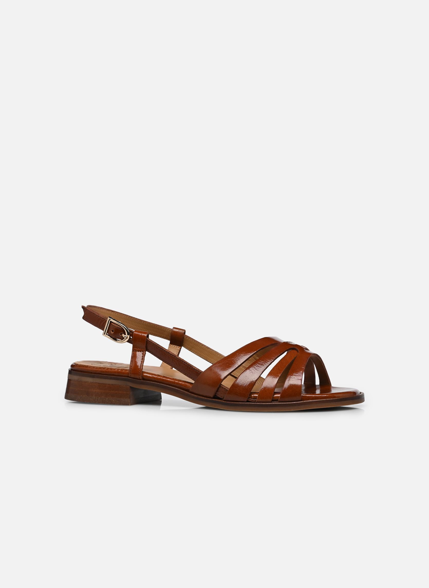Sandales plates GILIANE femme marron Bocage Sandales plates GILIANE femme marron Camel