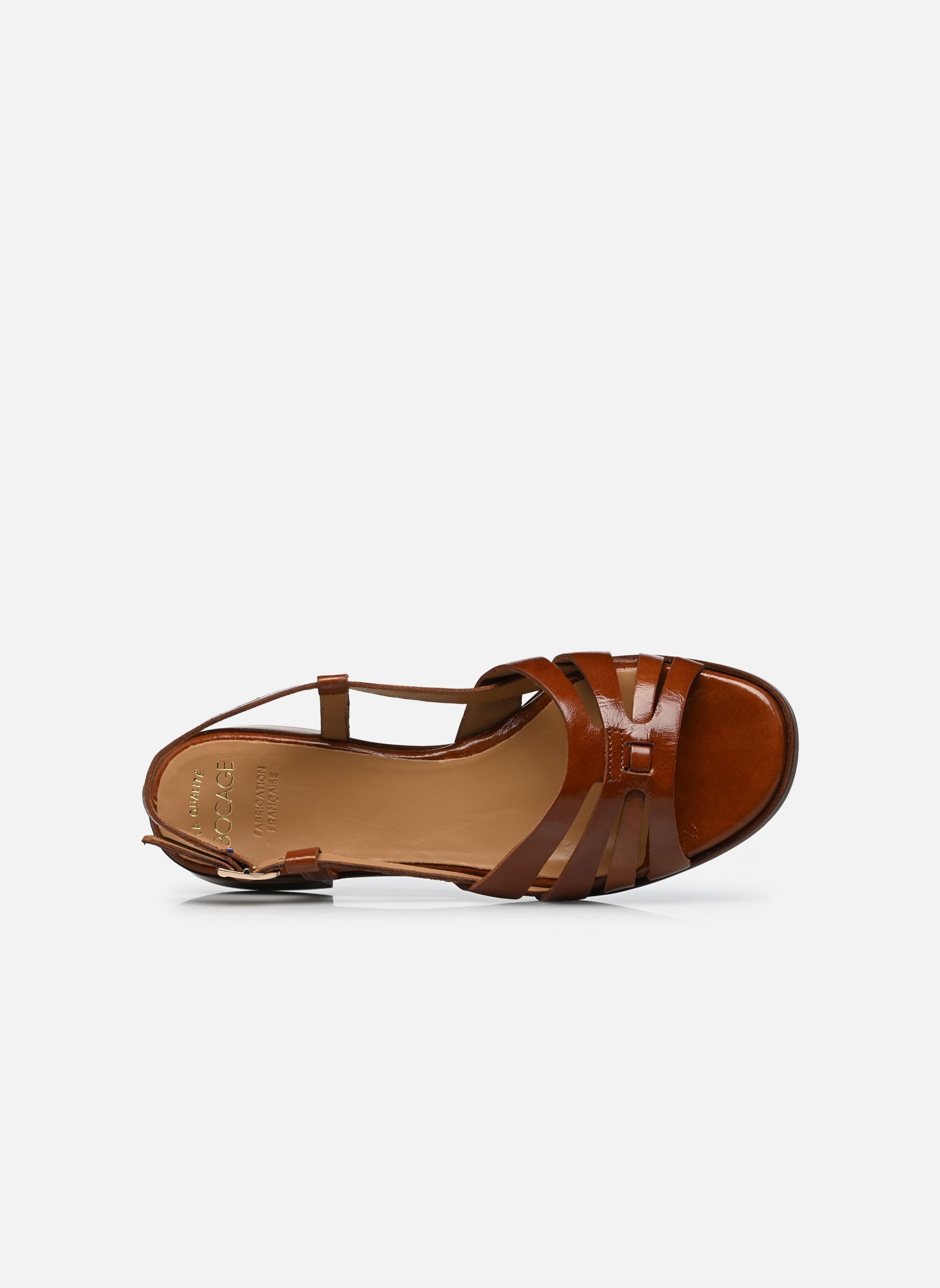 Sandales plates GILIANE femme marron Bocage Sandales plates GILIANE femme marron Camel