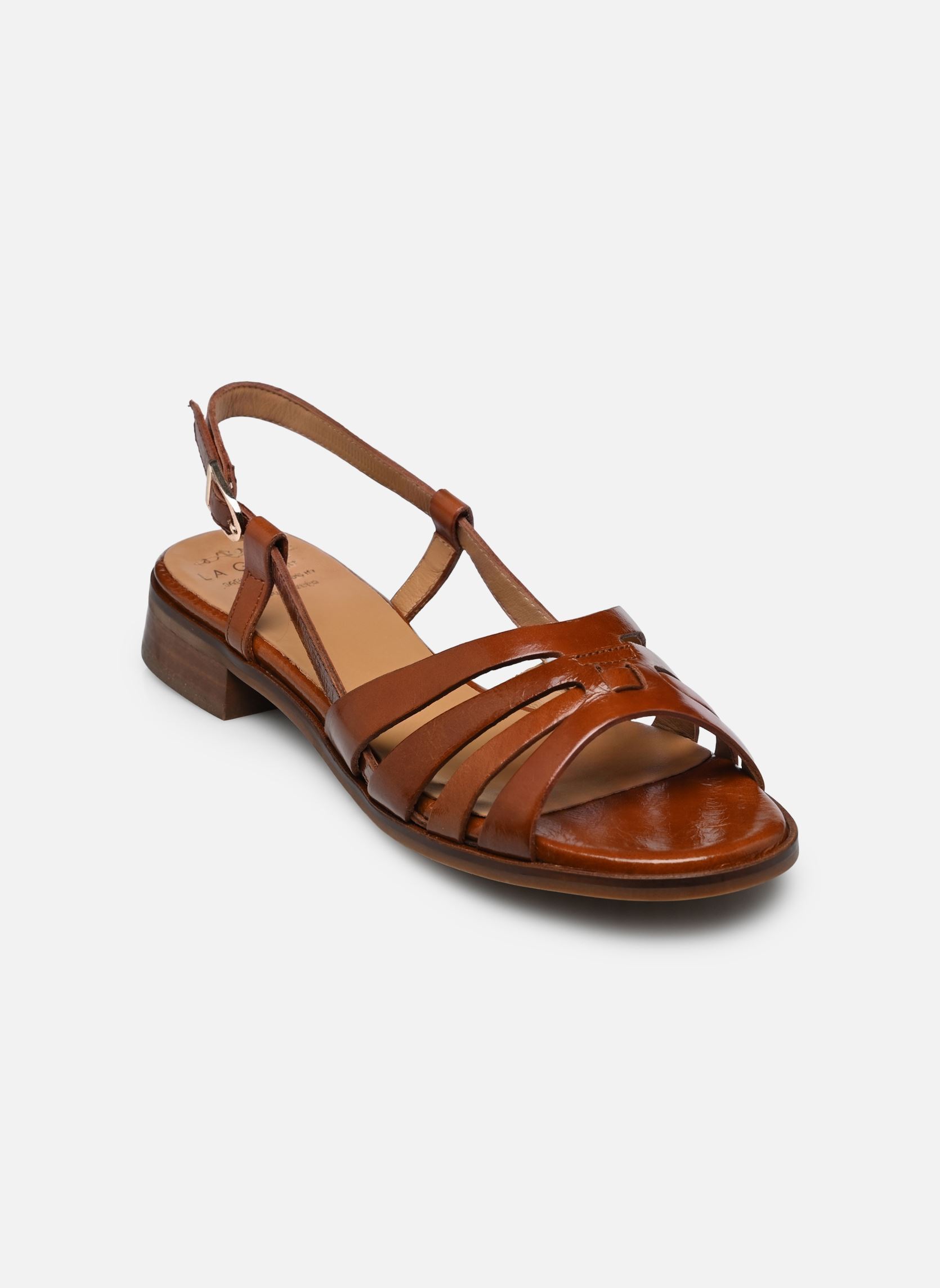 Sandales plates GILIANE femme marron Bocage Sandales plates GILIANE femme marron Camel