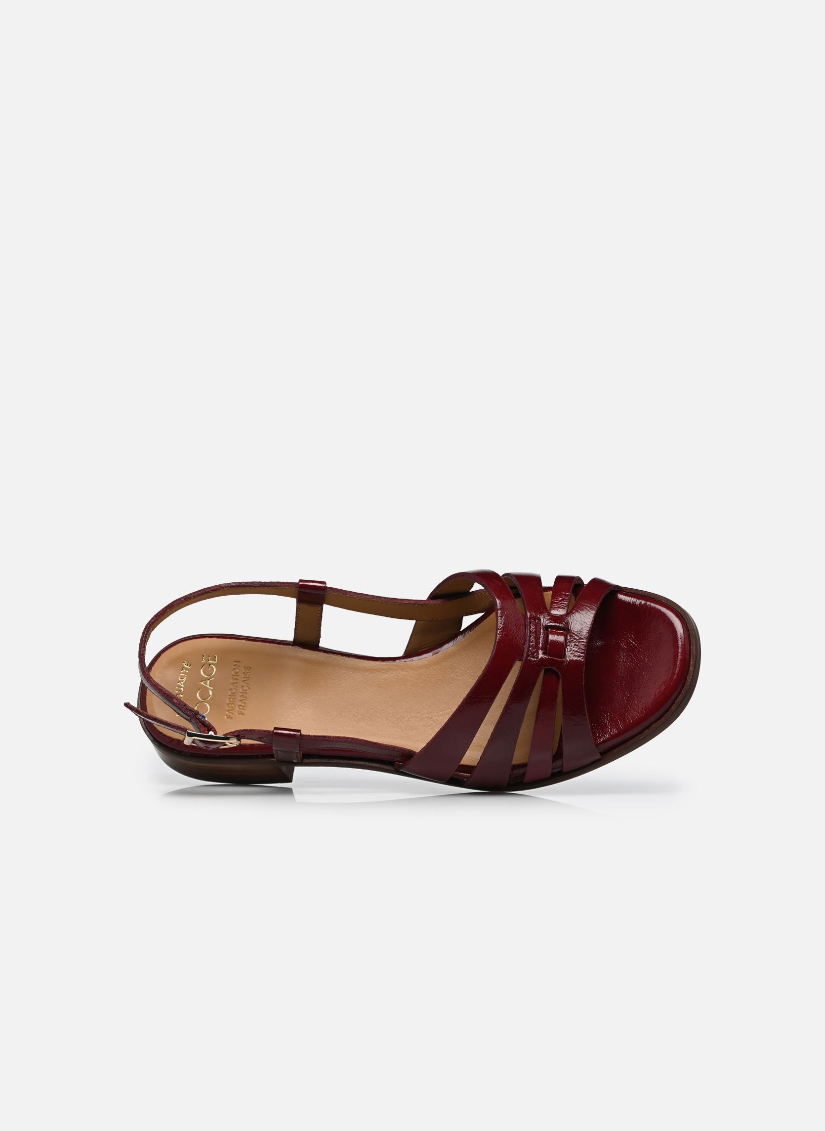 Sandales plates GILIANE femme bordeaux Bocage Sandales plates GILIANE femme bordeaux Bordeaux