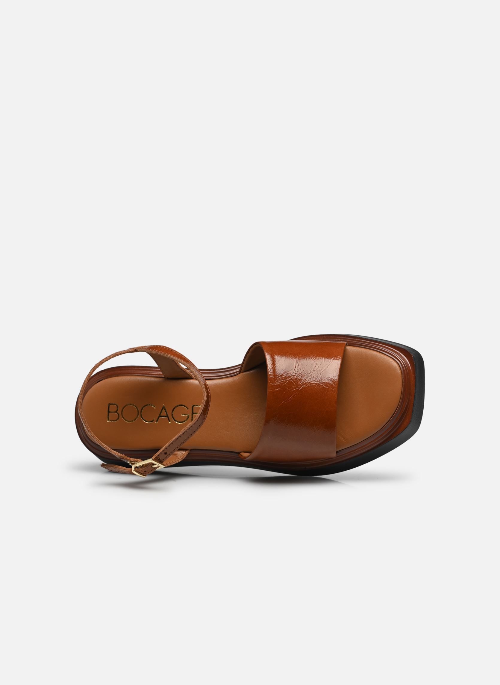 Sandales compensées et plateformes GRACIE femme marron Bocage Sandales compensées et plateformes GRACIE femme marron CAMEL