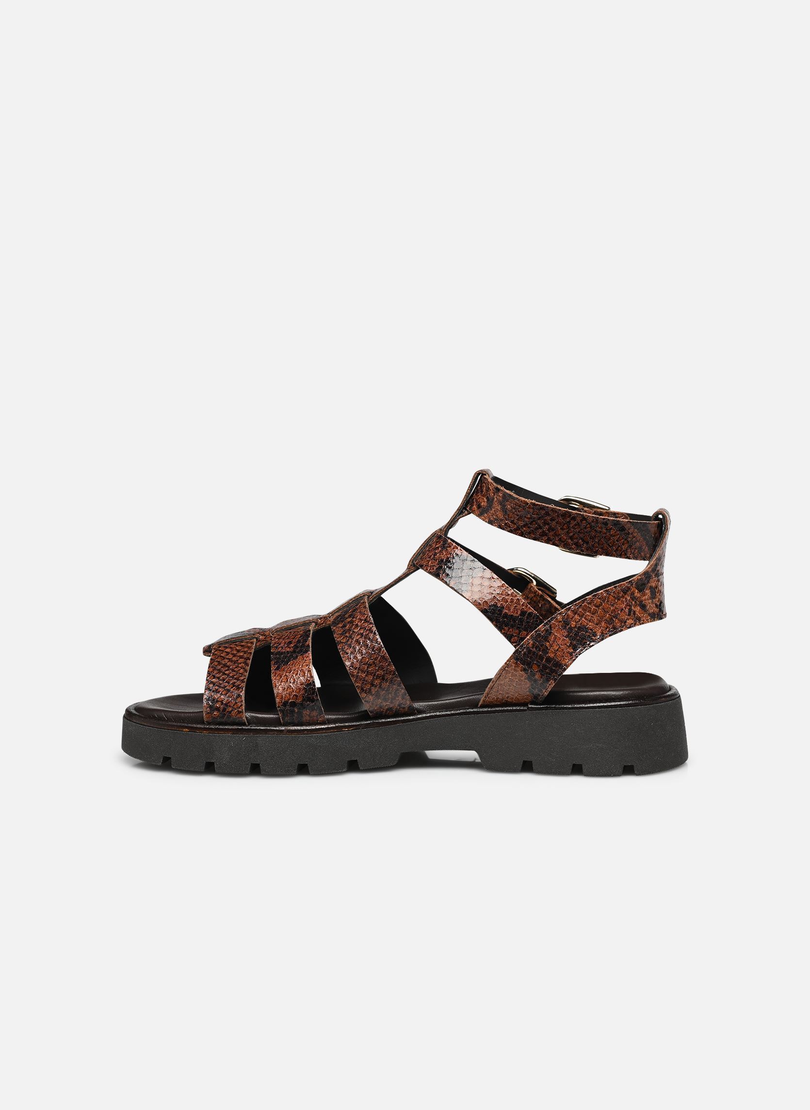 Flache Sandalen GENIALE damen braun Bocage Flache Sandalen GENIALE damen braun Python