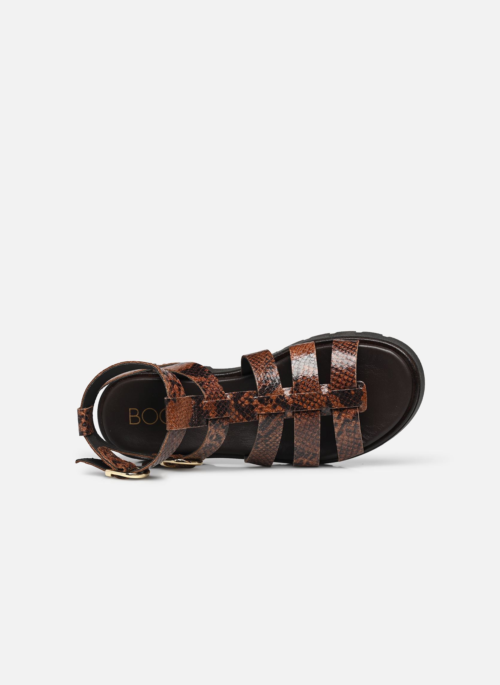 Flache Sandalen GENIALE damen braun Bocage Flache Sandalen GENIALE damen braun Python
