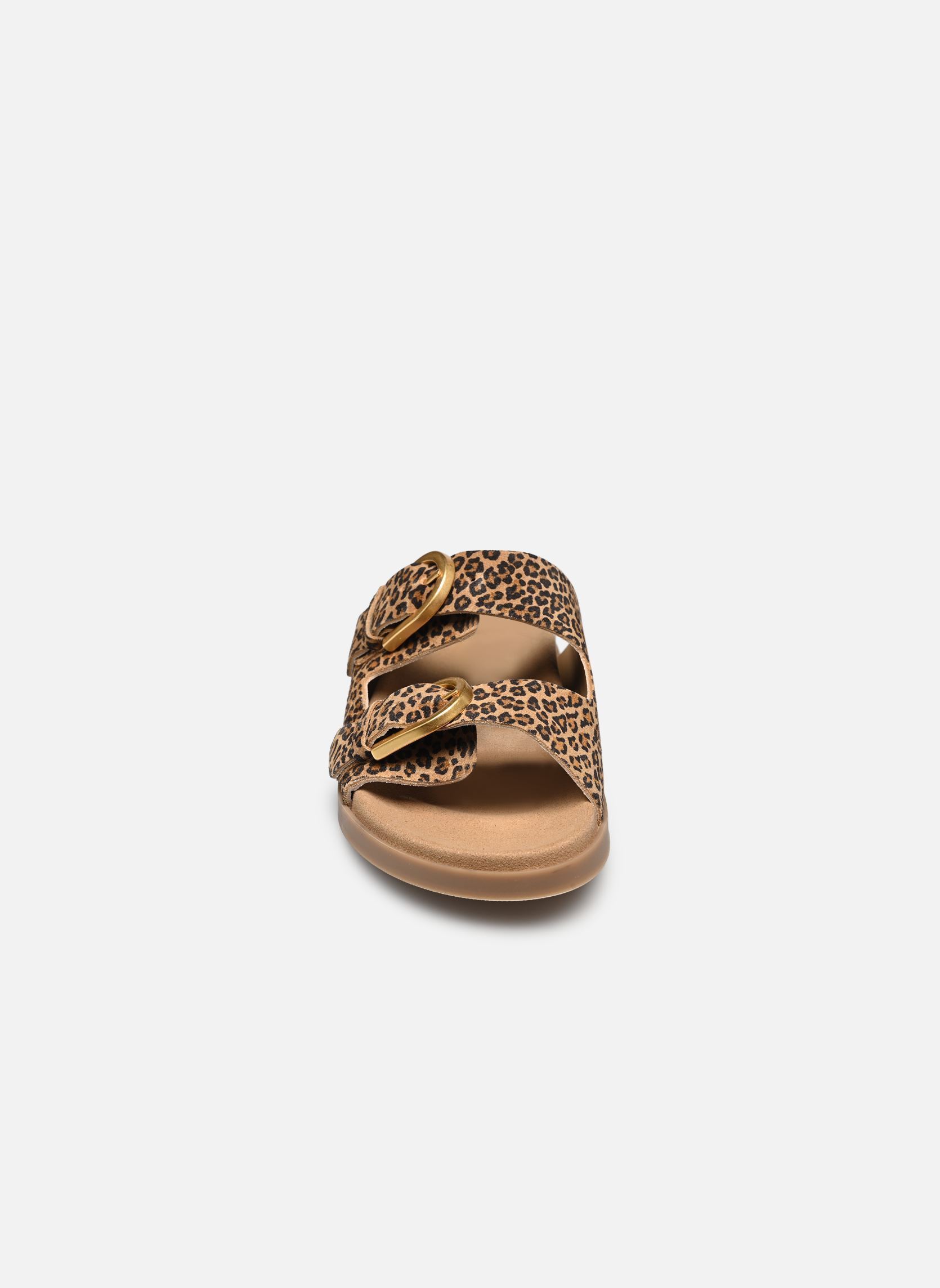 Pantoletten und Clogs WANILLE damen braun Bocage Pantoletten und Clogs WANILLE damen braun Leopard