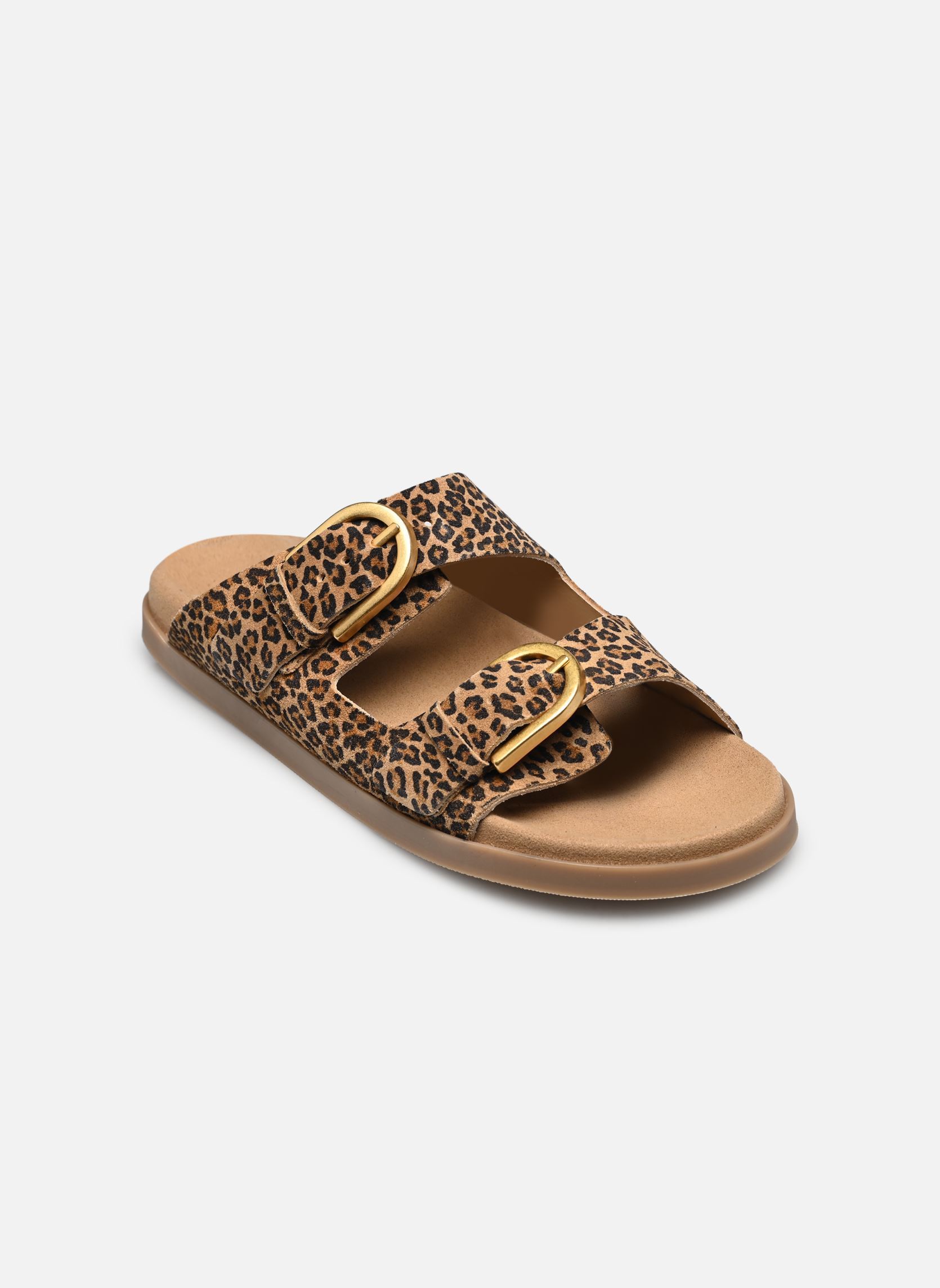Pantoletten und Clogs WANILLE damen braun Bocage Pantoletten und Clogs WANILLE damen braun Leopard