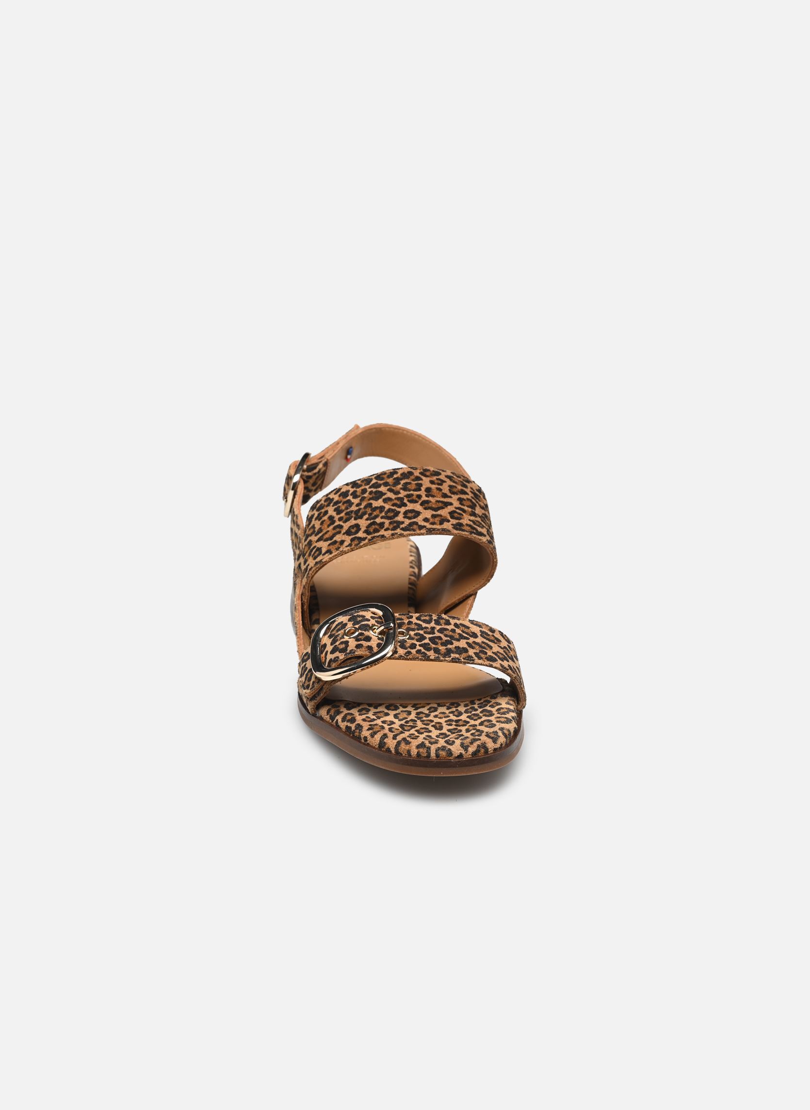 Sandales plates JUSTINA femme marron Bocage Sandales plates JUSTINA femme marron LEOPARD