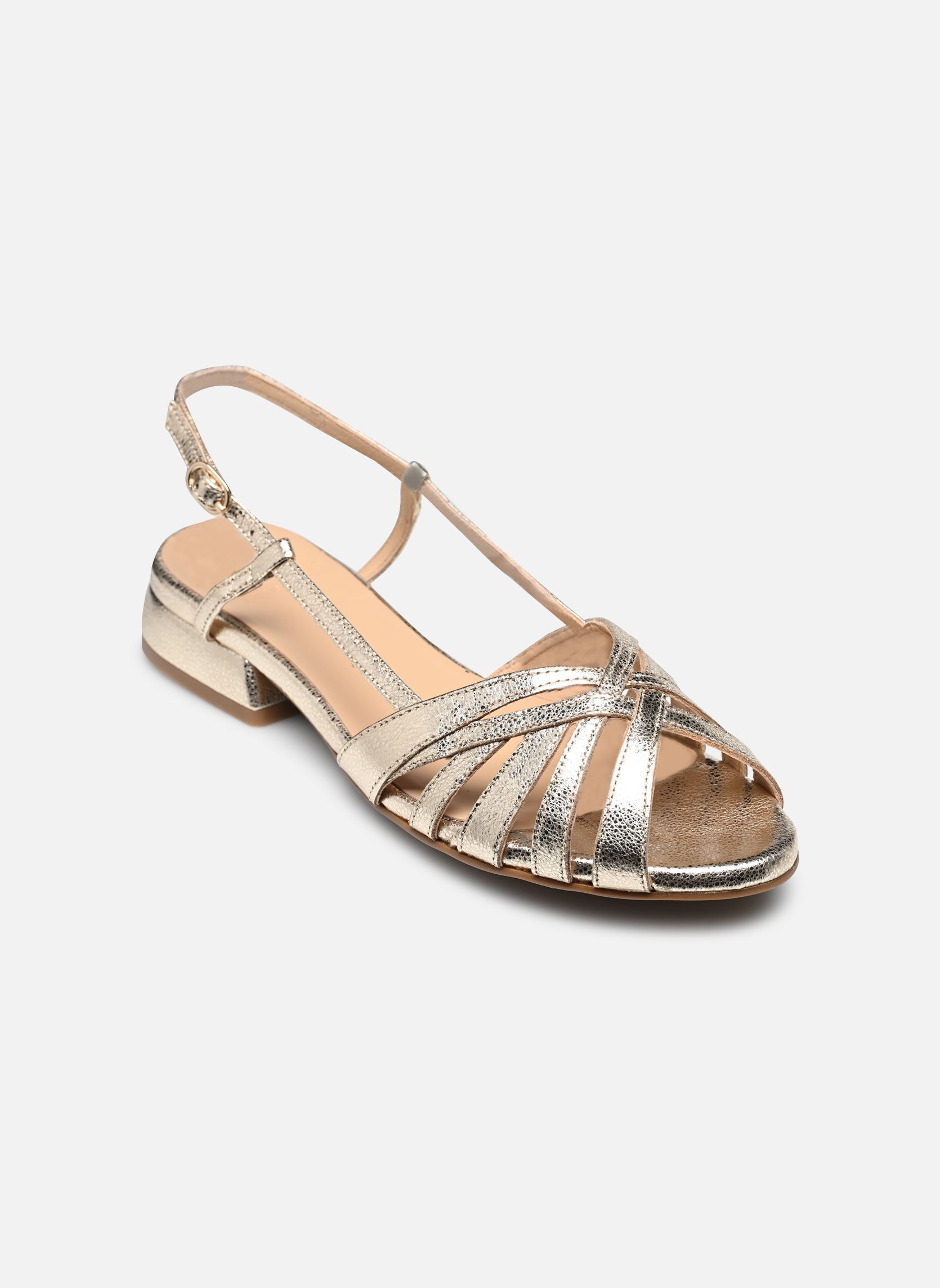Flache Sandalen GAYANA damen gold und bronze Bocage Flache Sandalen GAYANA damen gold und bronze Or