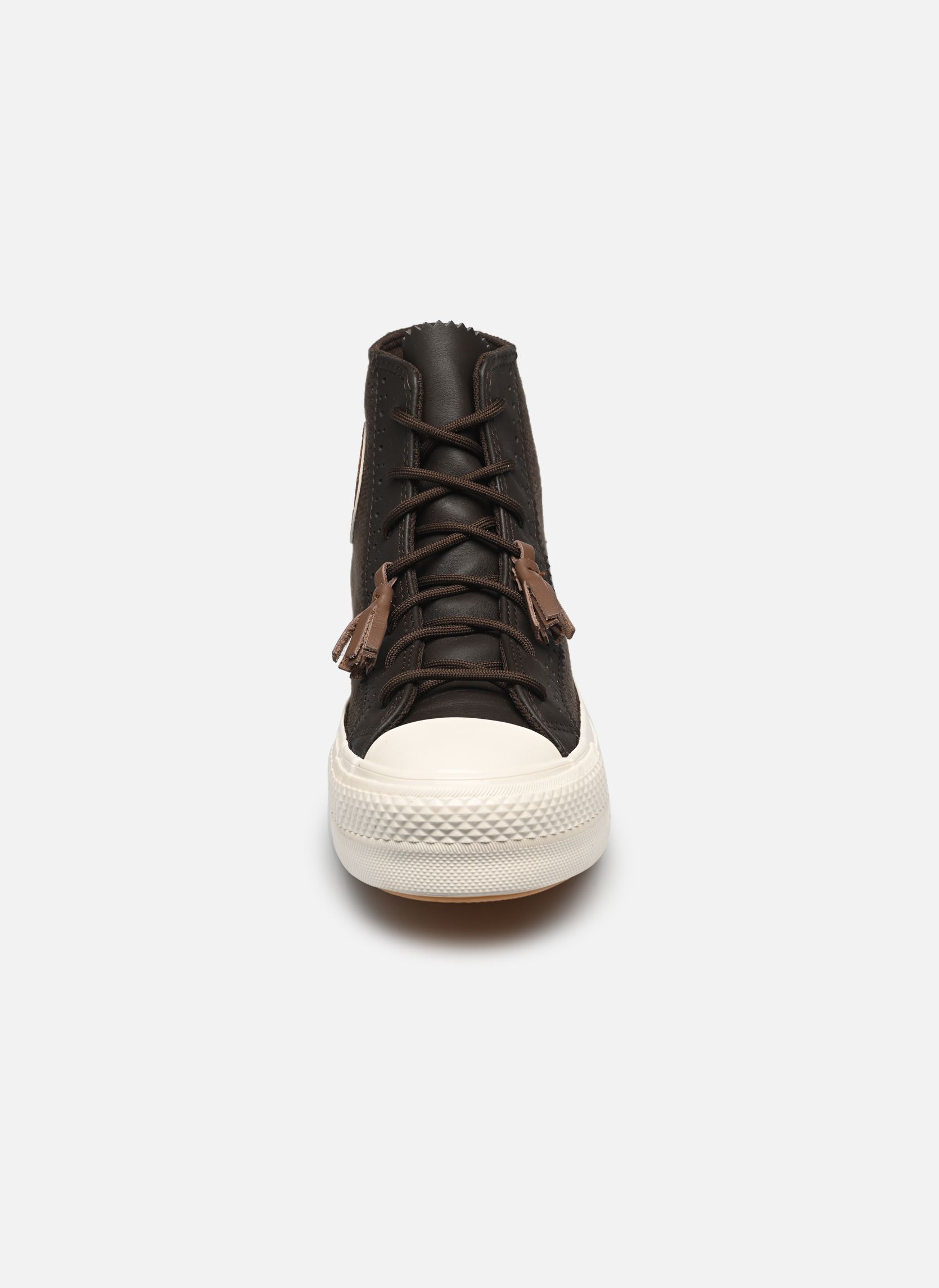 Leinen-Sneaker Chuck Taylor All Star Lift Crafted Tassl damen braun Converse Leinen-Sneaker Chuck Taylor All Star Lift Crafted Tassl damen braun FRESH BREW/EGRET/BEAR NAP