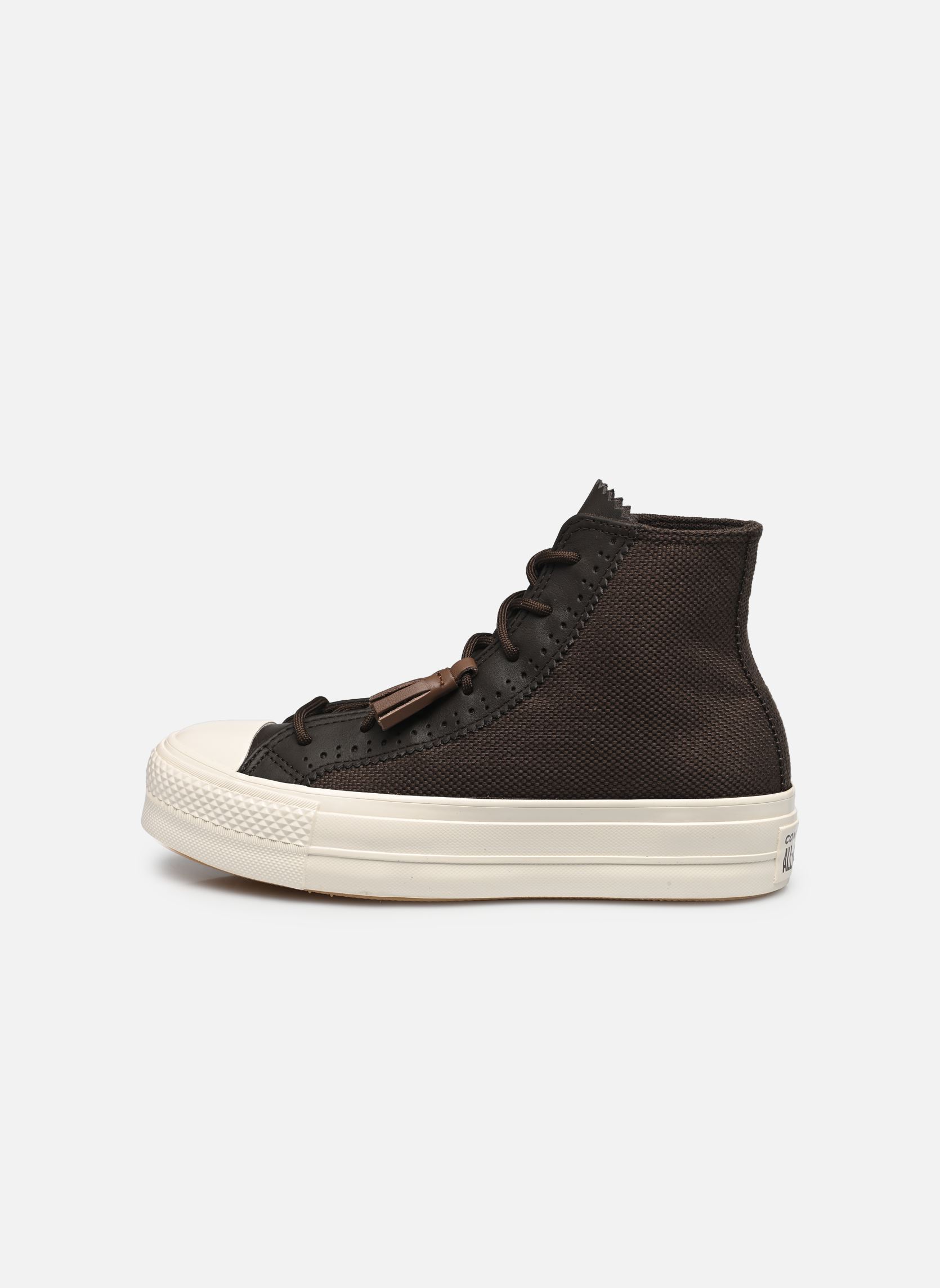 Leinen-Sneaker Chuck Taylor All Star Lift Crafted Tassl damen braun Converse Leinen-Sneaker Chuck Taylor All Star Lift Crafted Tassl damen braun FRESH BREW/EGRET/BEAR NAP
