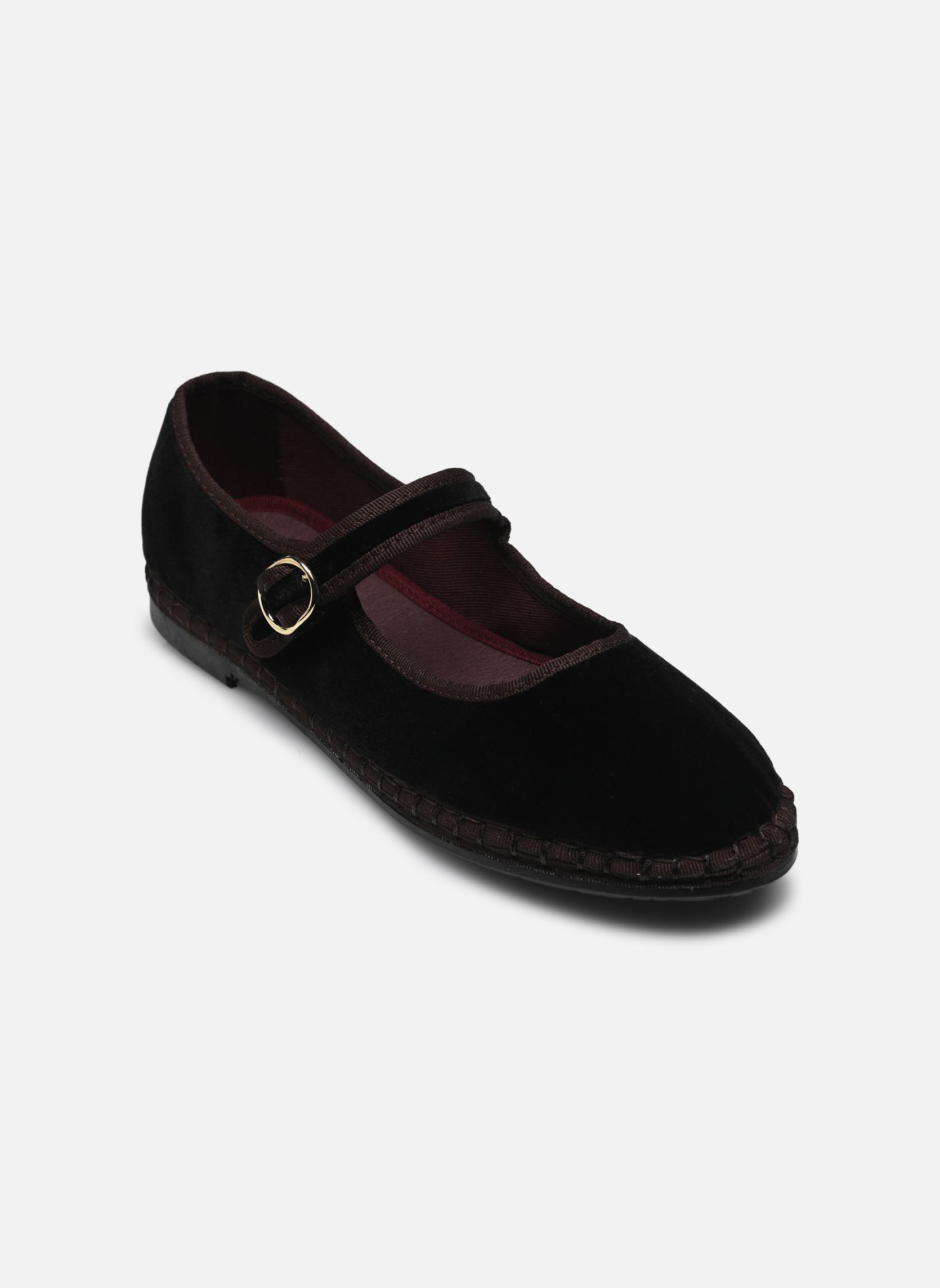 Babys Mary Jane Velvet damen schwarz Flabelus Babys Mary Jane Velvet damen schwarz Black W/ Brown