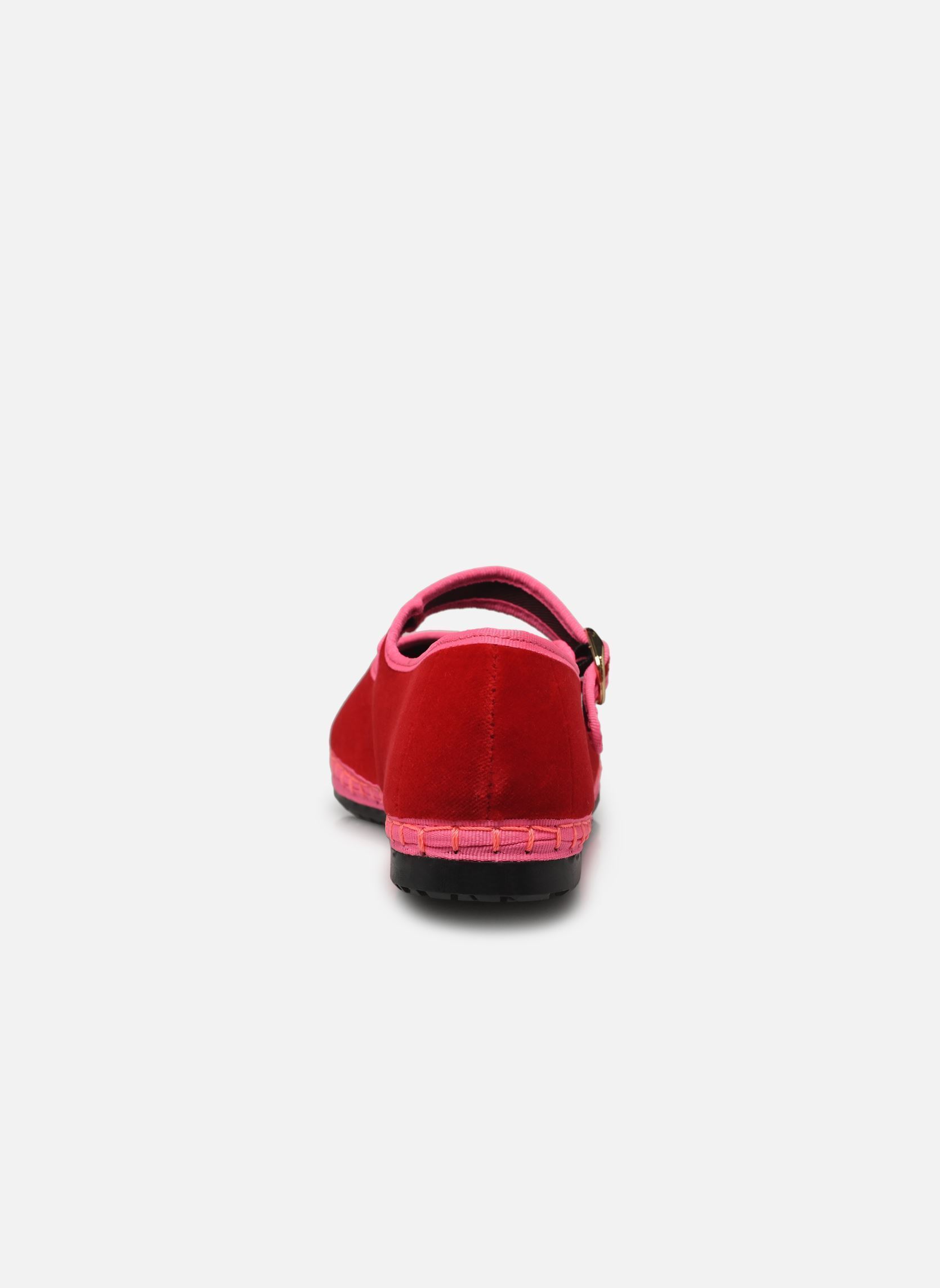 Babies Mary Jane Velvet femme rose Flabelus Babies Mary Jane Velvet femme rose RED W/ PINK