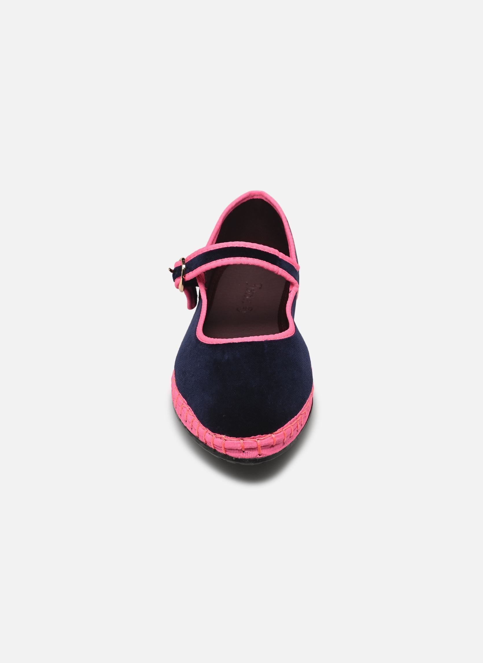 Babies Mary Jane Velvet femme bleu Flabelus Babies Mary Jane Velvet femme bleu AZUL W/ PINK