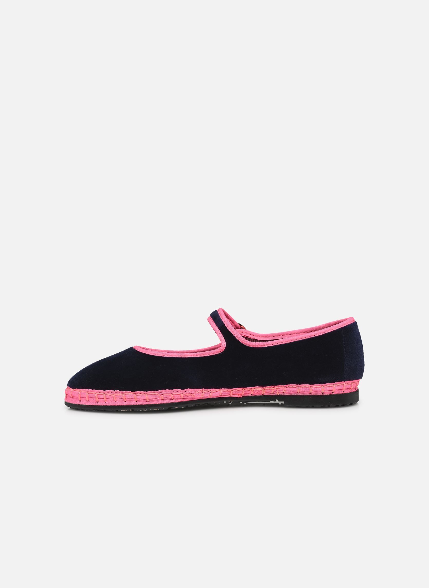 Babies Mary Jane Velvet femme bleu Flabelus Babies Mary Jane Velvet femme bleu AZUL W/ PINK