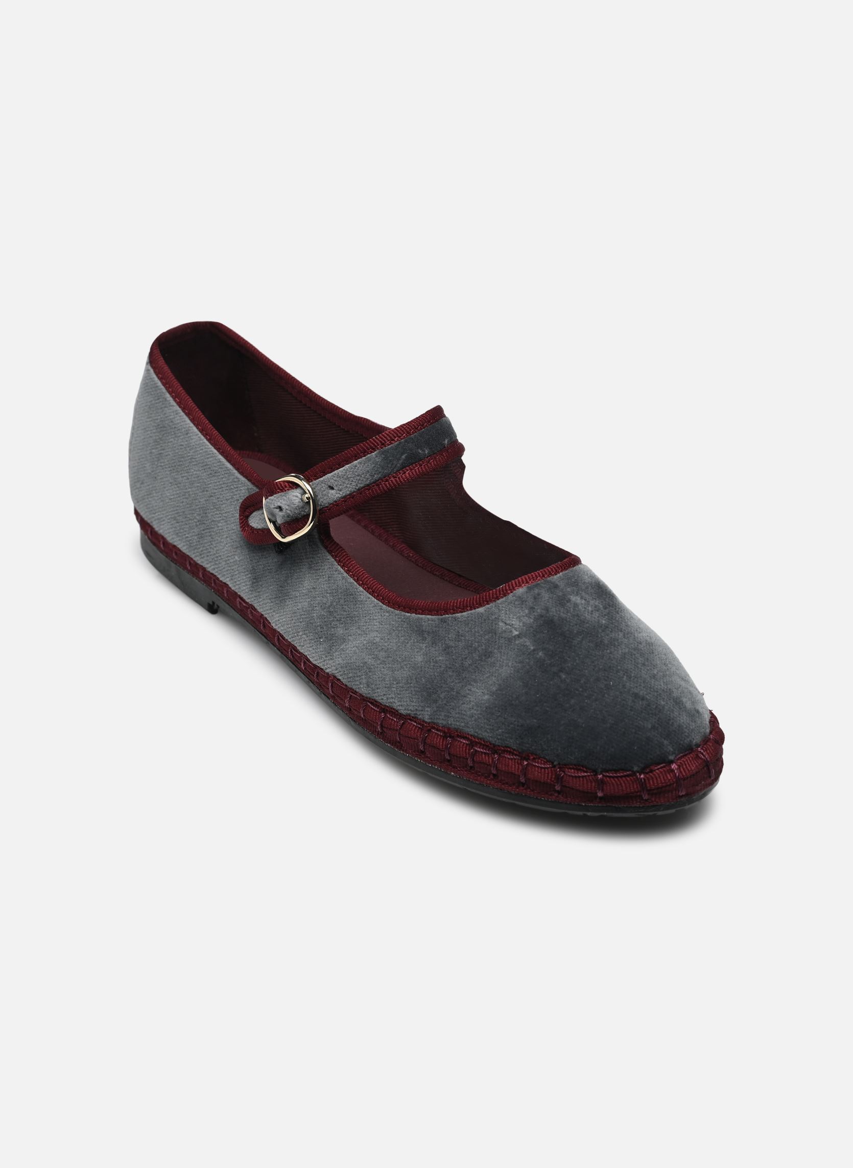 Scarpe da cerimonia Mary Jane Velvet donna grigio Flabelus Scarpe da cerimonia Mary Jane Velvet donna grigio GRIS