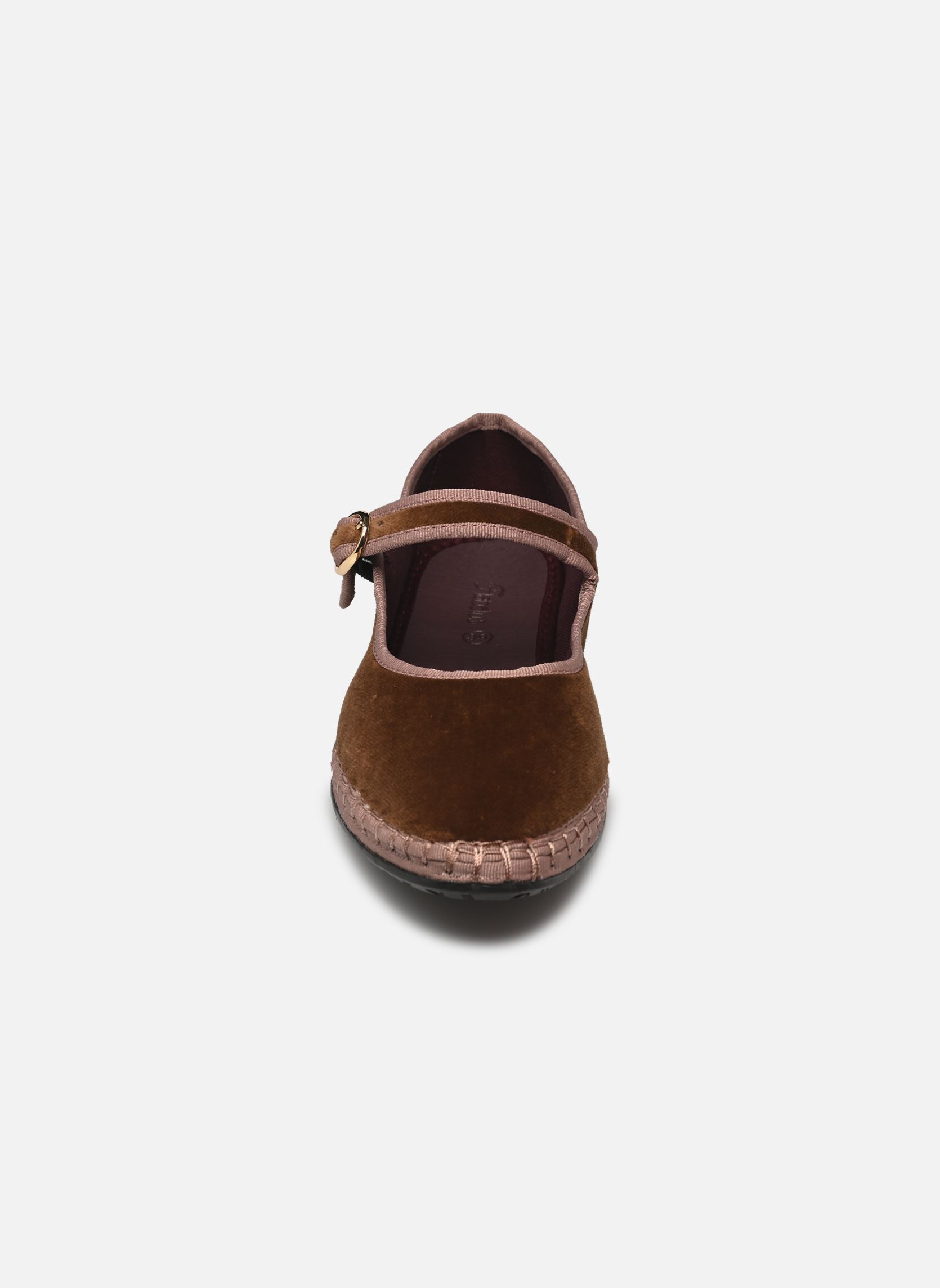 Babies Mary Jane Velvet femme marron Flabelus Babies Mary Jane Velvet femme marron marron