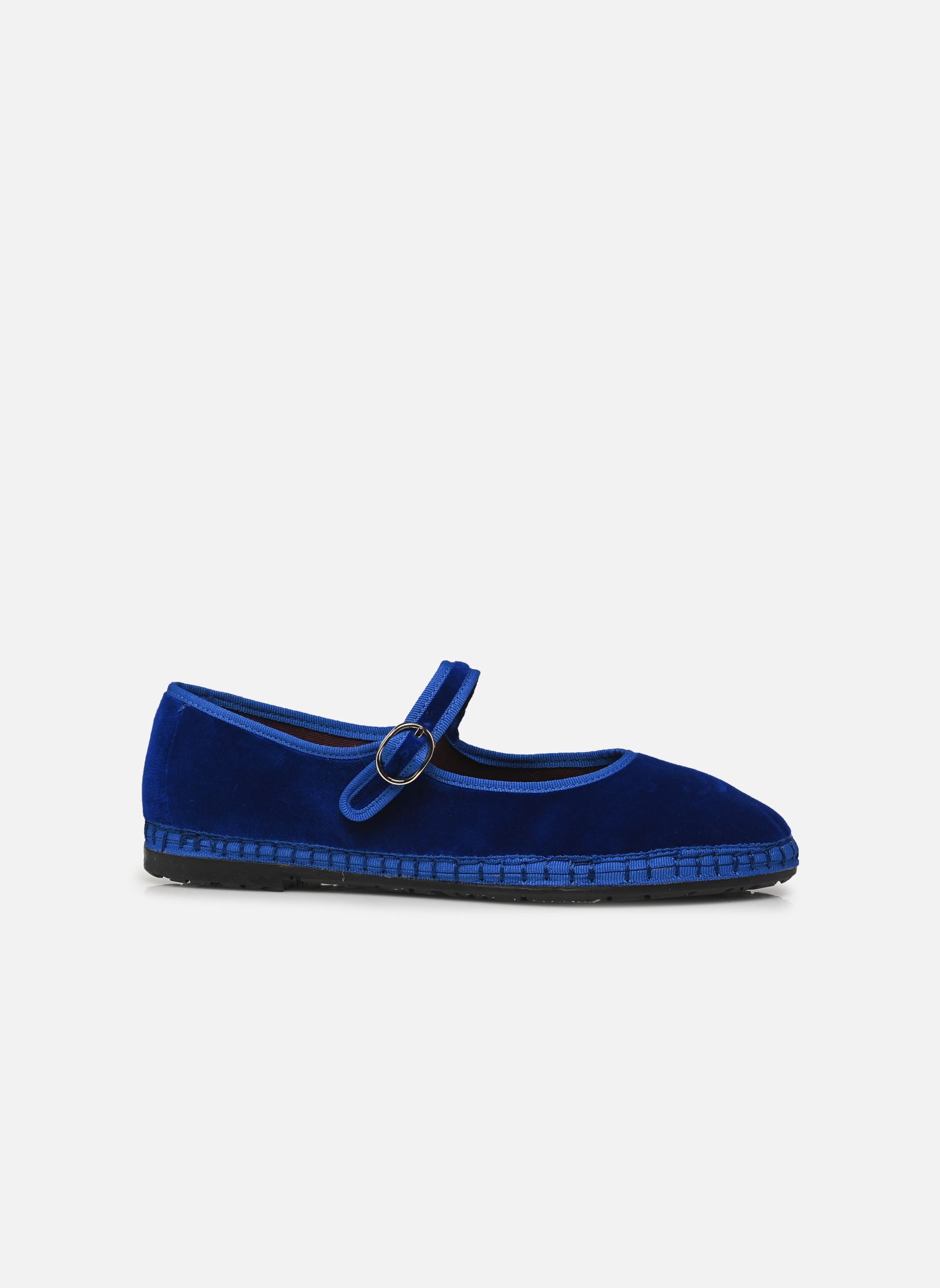 Babys Mary Jane Velvet damen blau Flabelus Babys Mary Jane Velvet damen blau Azul