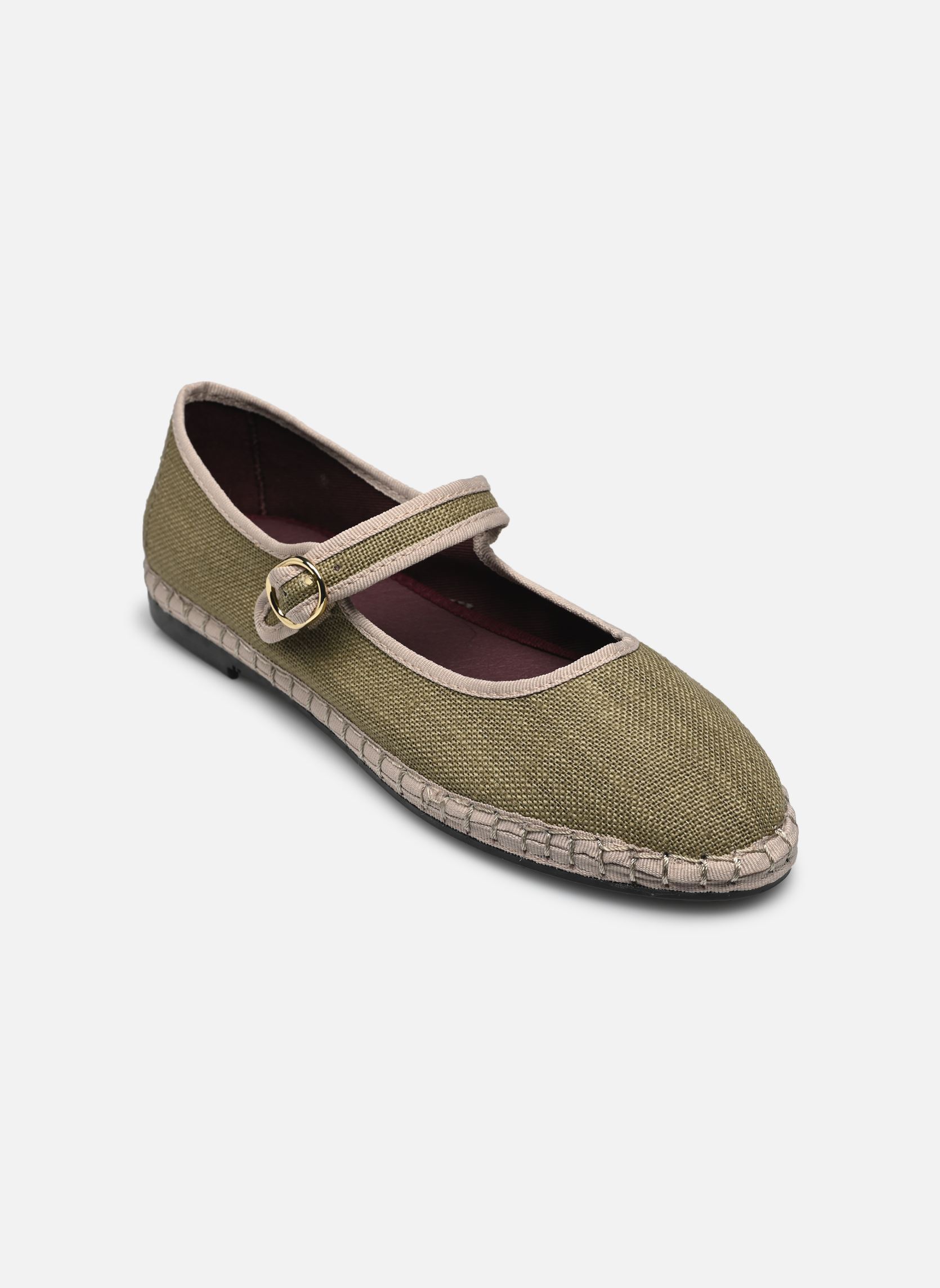 Babies Mary Jane Linen femme vert Flabelus Babies Mary Jane Linen femme vert LIGHT GREEN W/ LIGHT BEIGE