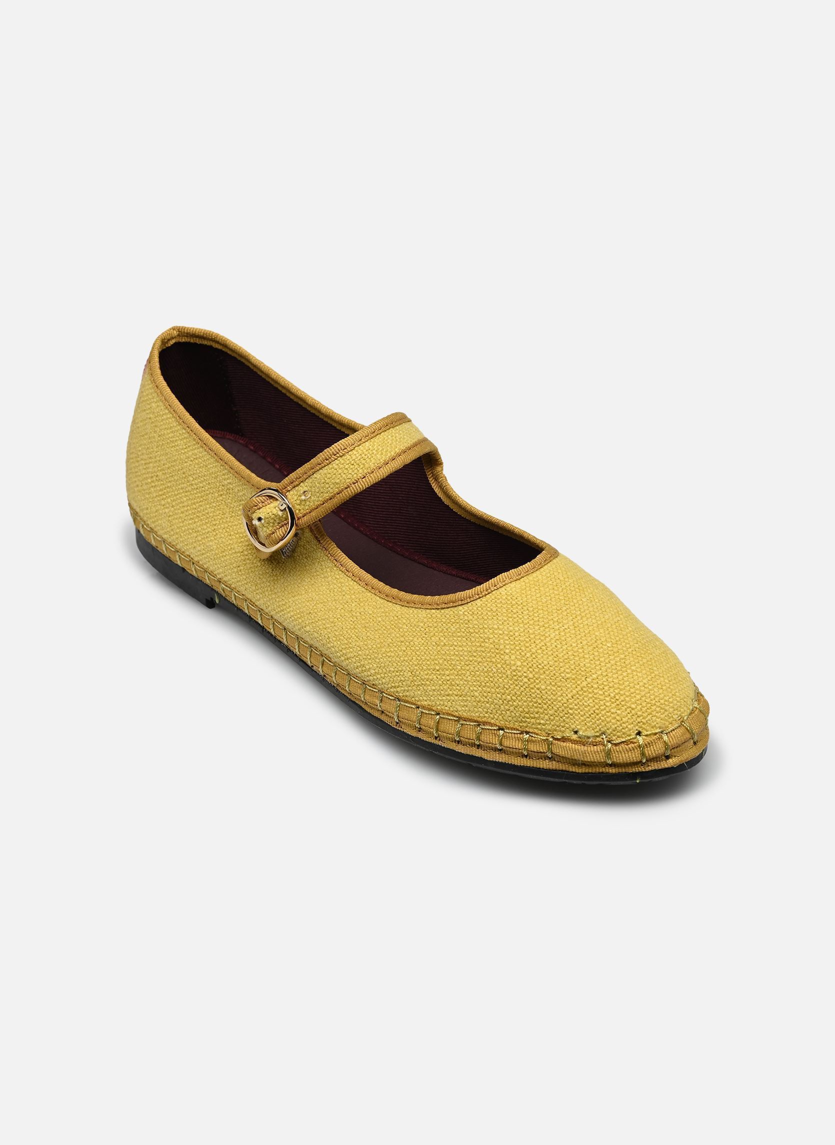 Bebés Mary Jane Linen mujer amarillo Flabelus Bebés Mary Jane Linen mujer amarillo YELLOW