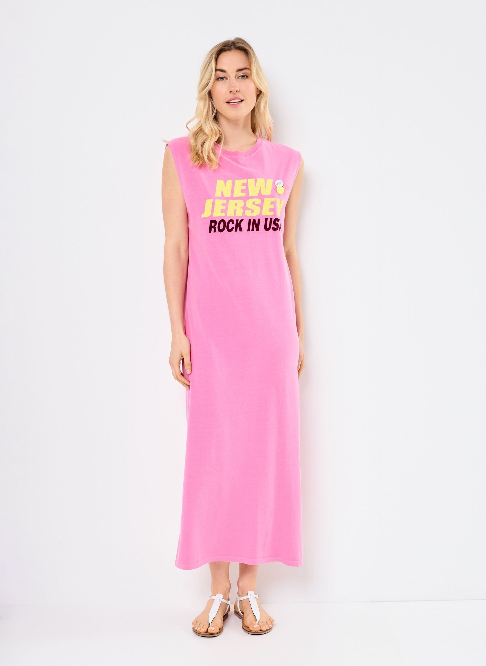 Lange Kleider DRESS DAYTONA CITY damen rosa Newtone Lange Kleider DRESS DAYTONA CITY damen rosa FUSCHIA
