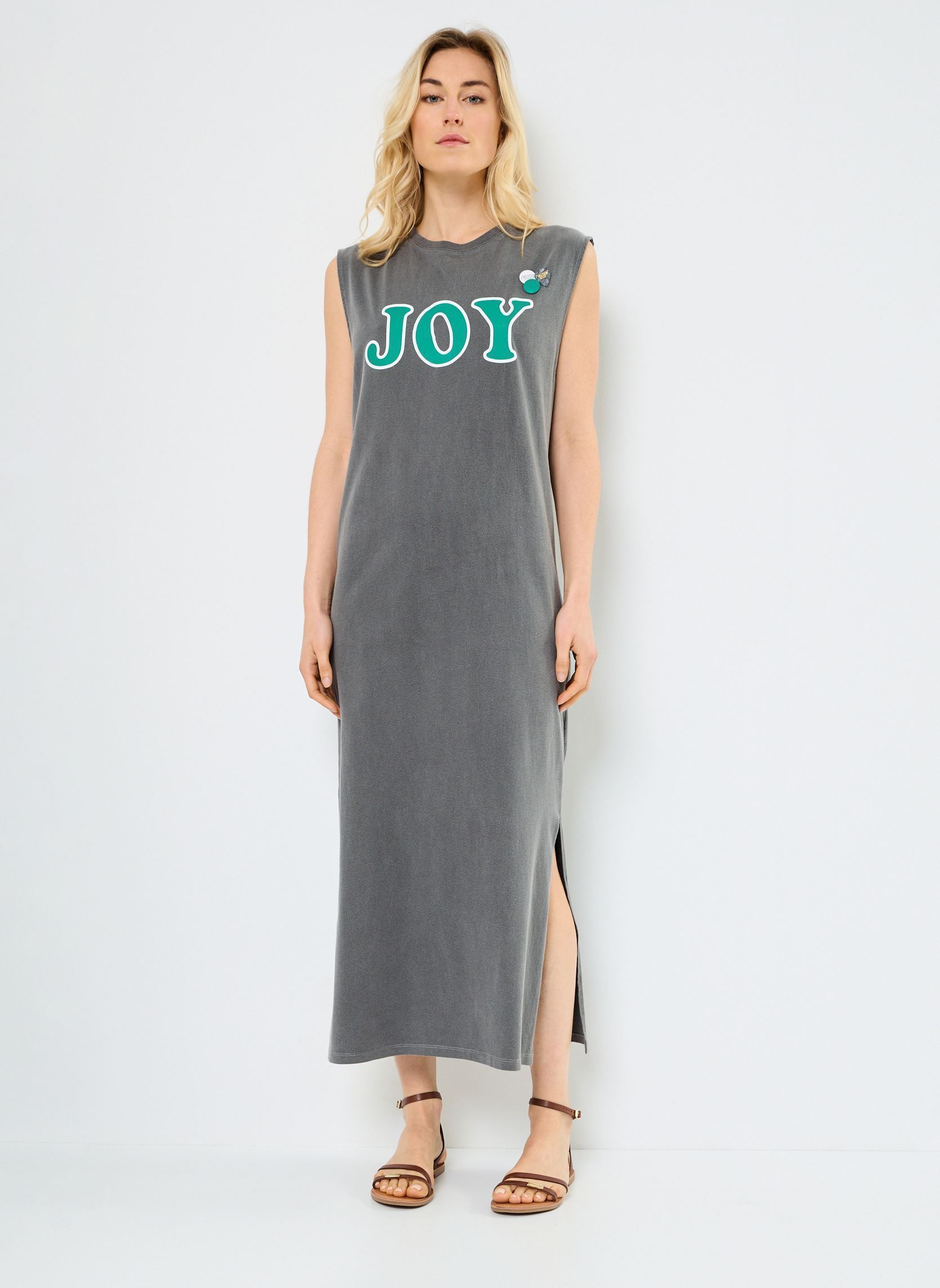 Vestidos largos DRESS DAYTONA JOY mujer gris Newtone Vestidos largos DRESS DAYTONA JOY mujer gris PEPPER