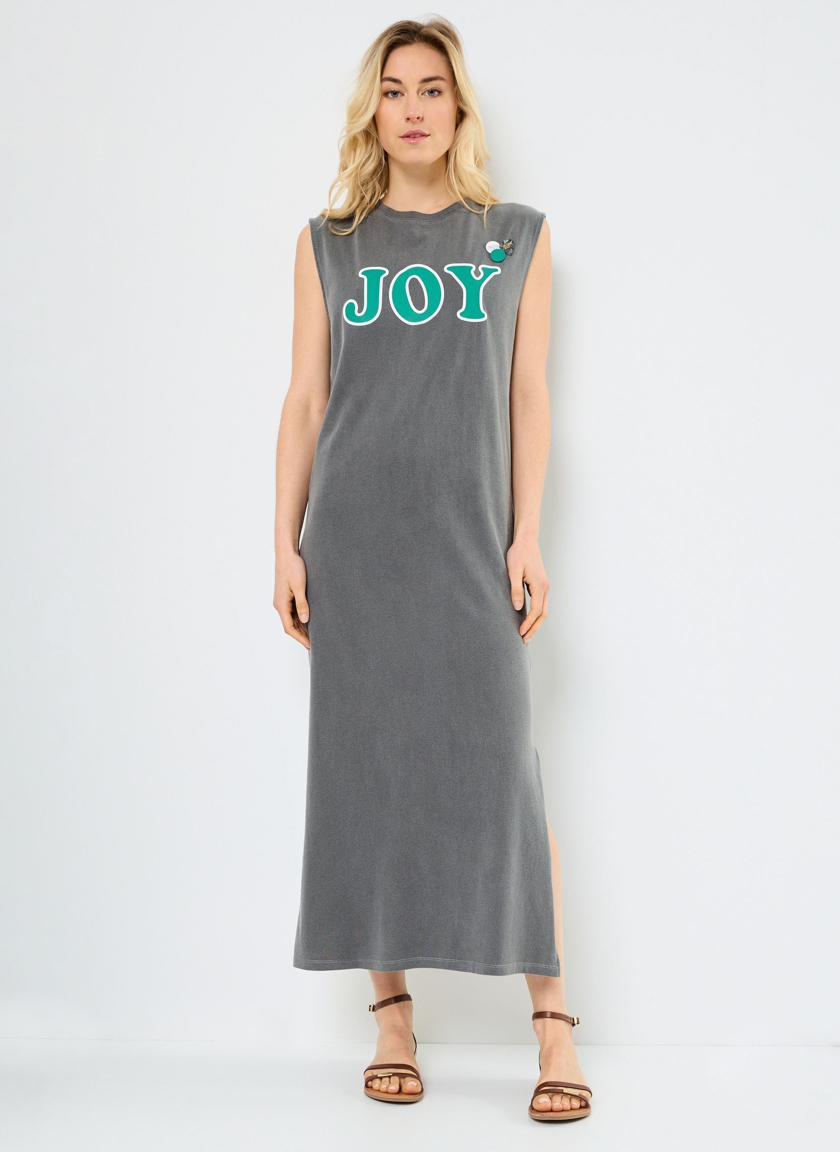 Vestidos largos DRESS DAYTONA JOY mujer gris Newtone Vestidos largos DRESS DAYTONA JOY mujer gris PEPPER