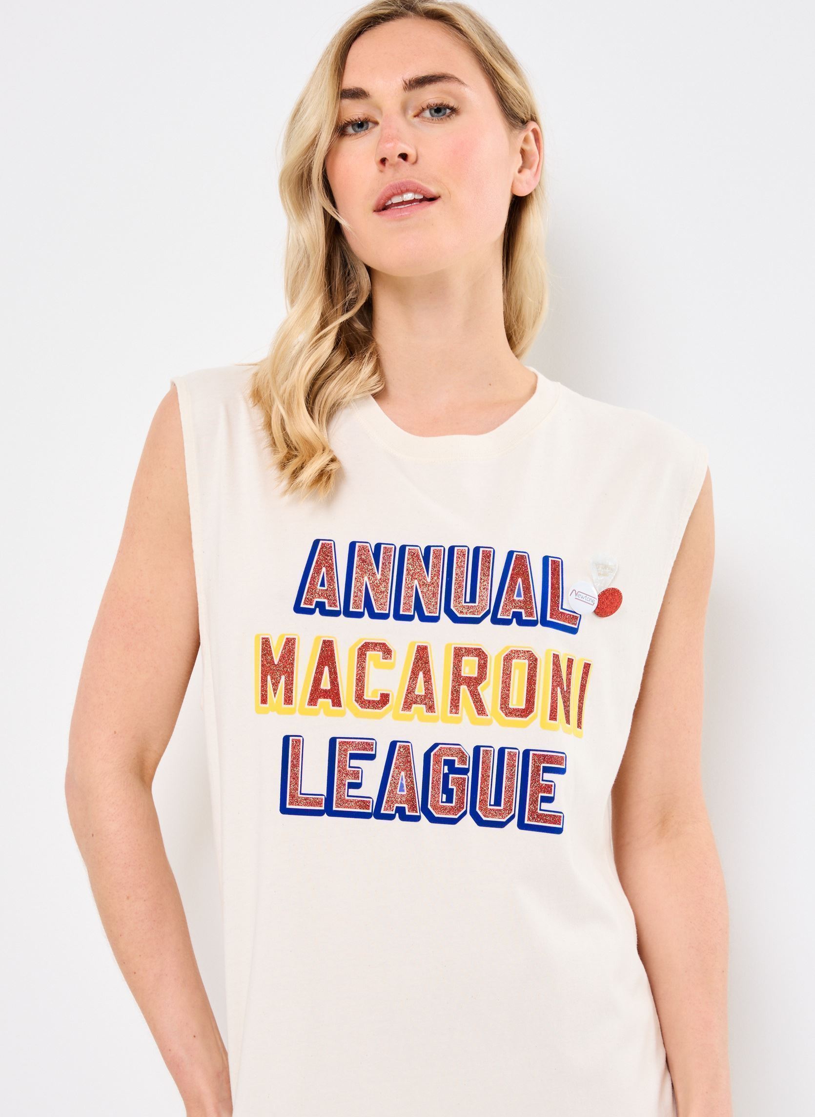 Robes longues DRESS DAYTONA MACARONI femme blanc Newtone Robes longues DRESS DAYTONA MACARONI femme blanc NATURAL
