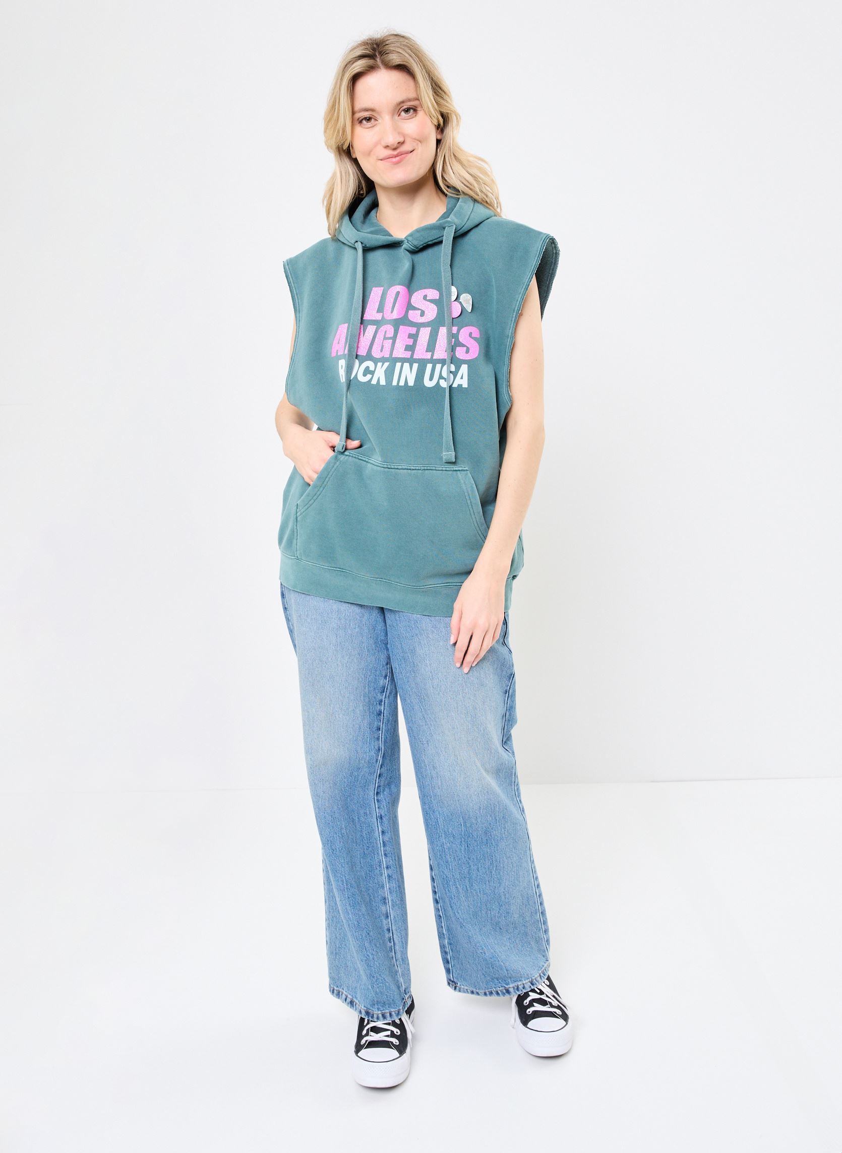 Jersey con capucha SWEATSHIRT AGGER CITY mujer verde Newtone Jersey con capucha SWEATSHIRT AGGER CITY mujer verde FOREST