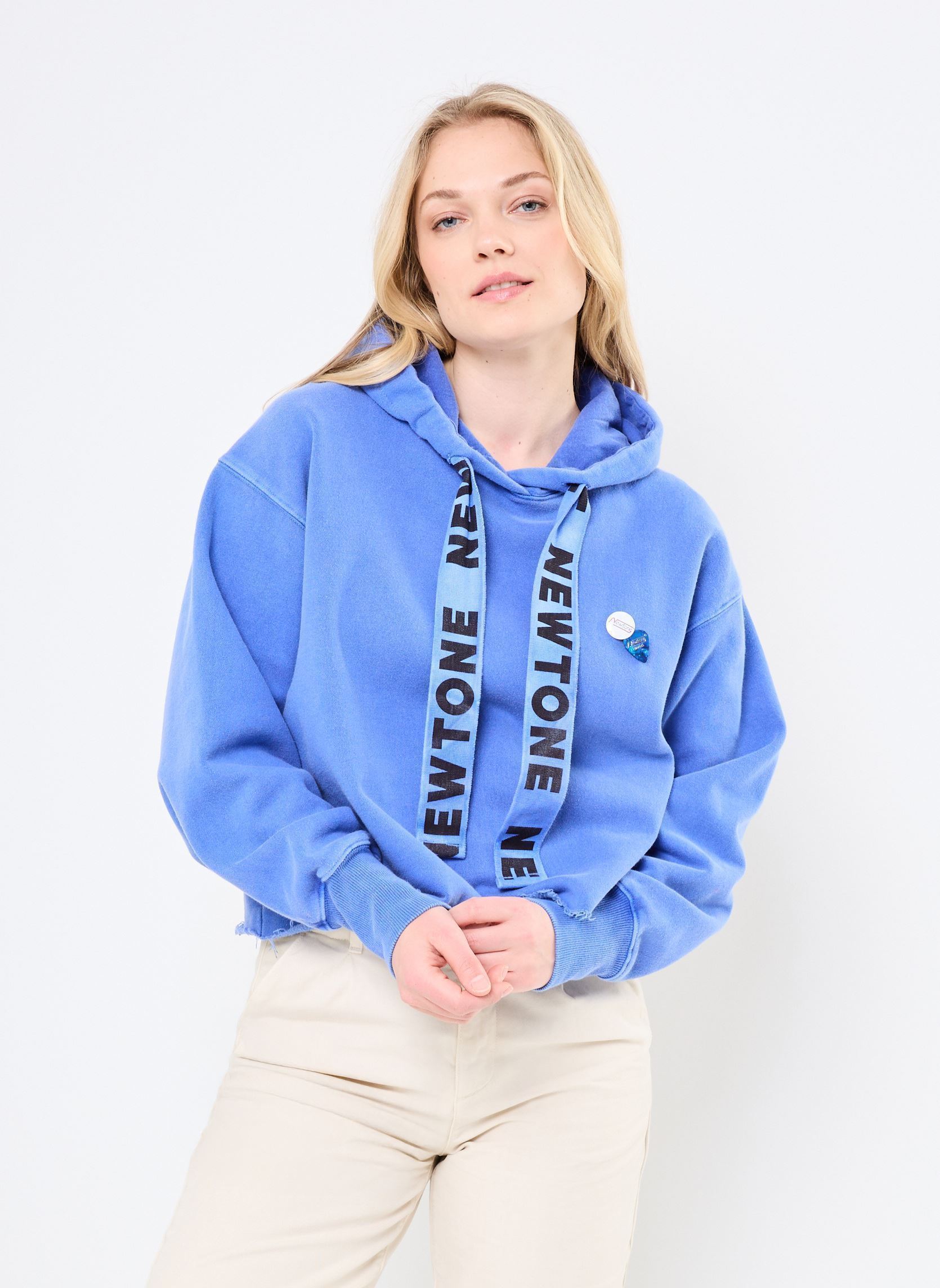 Kapuzenpullover SWEATSHIRT BLOOMER BLEED damen blau Newtone Kapuzenpullover SWEATSHIRT BLOOMER BLEED damen blau ROYAL