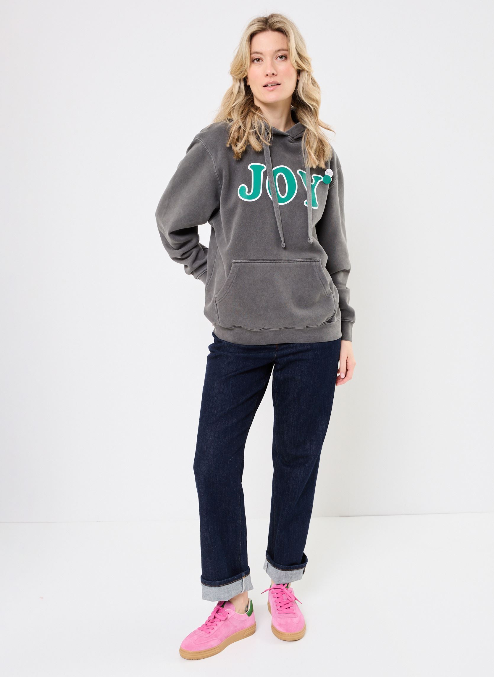 Hoodies SWEATSHIRT JAGGER JOY dames grijs Newtone Hoodies SWEATSHIRT JAGGER JOY dames grijs PEPPER