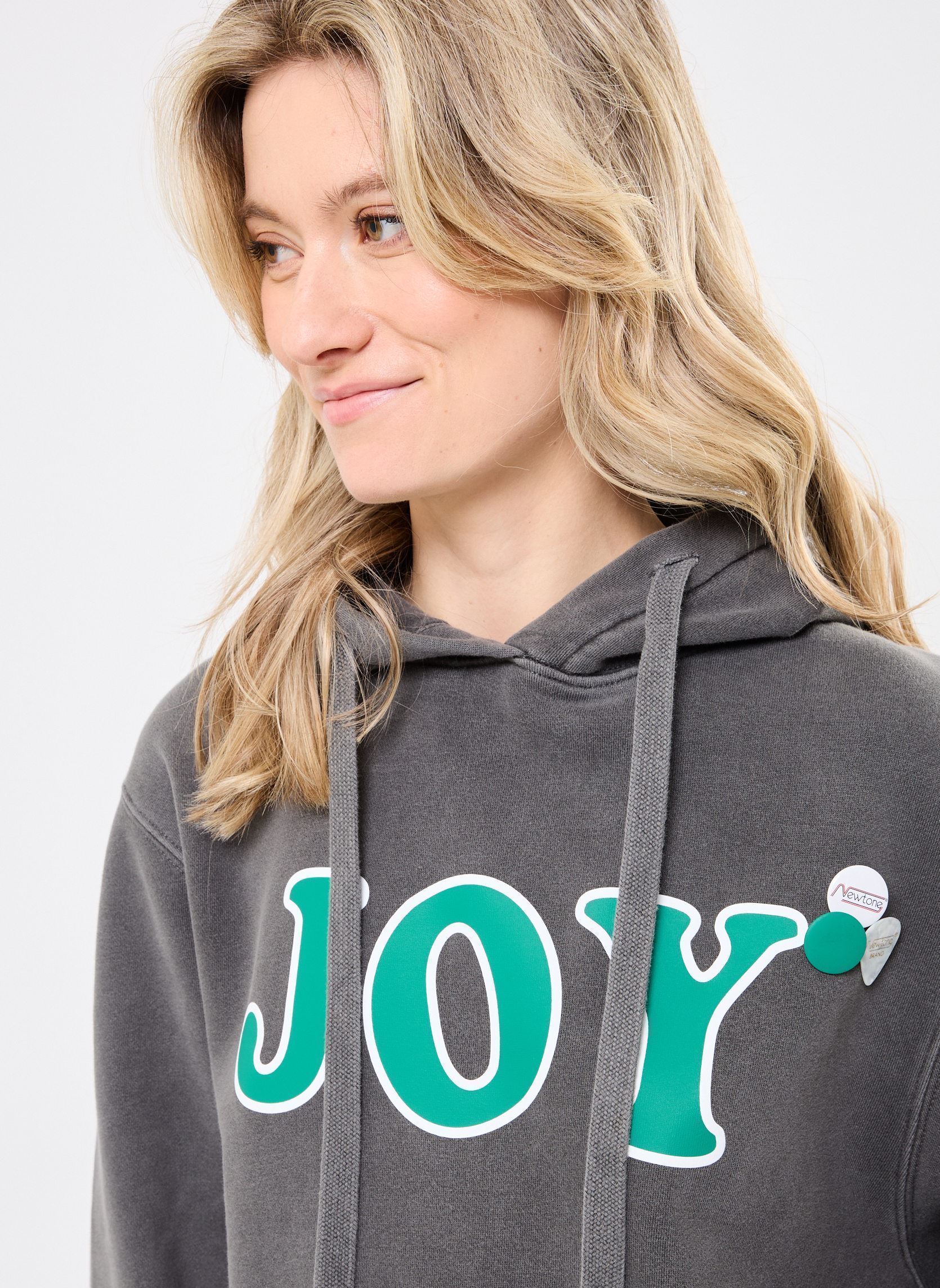 Hoodies SWEATSHIRT JAGGER JOY dames grijs Newtone Hoodies SWEATSHIRT JAGGER JOY dames grijs PEPPER