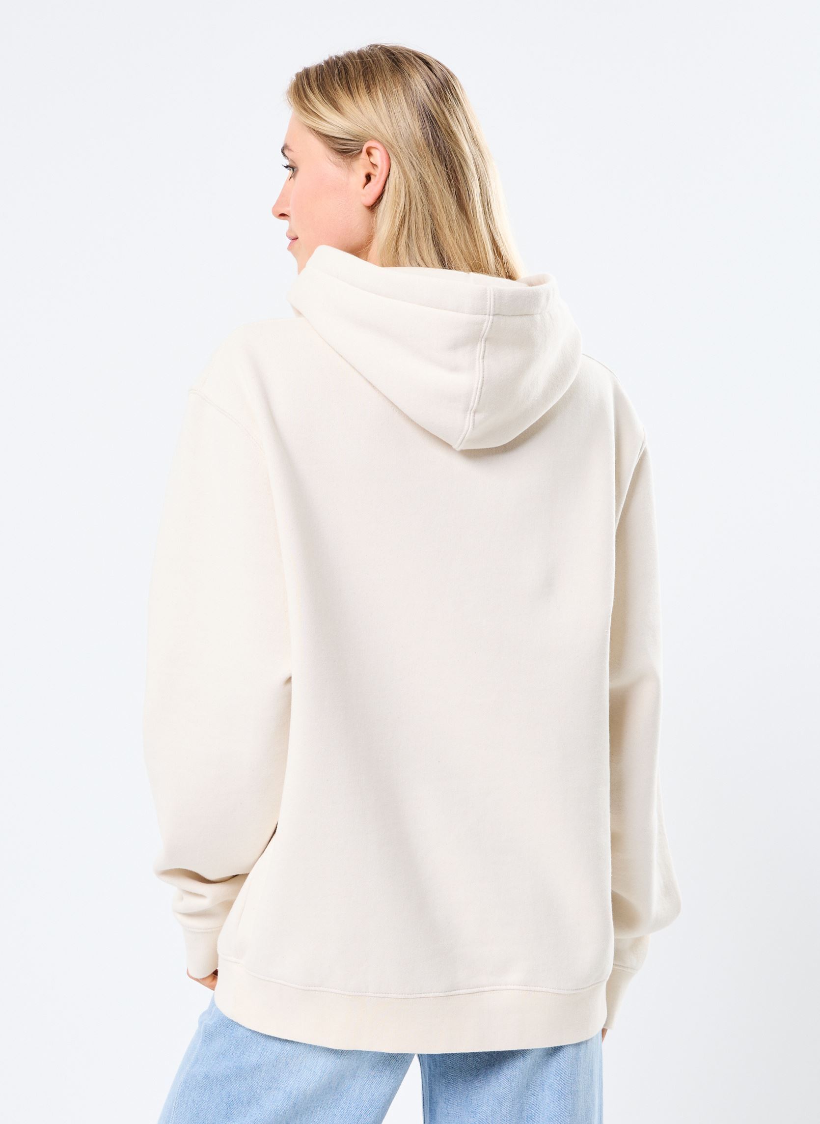 Kapuzenpullover SWEATSHIRT JAGGER MACARONI damen weiß Newtone Kapuzenpullover SWEATSHIRT JAGGER MACARONI damen weiß NATURAL