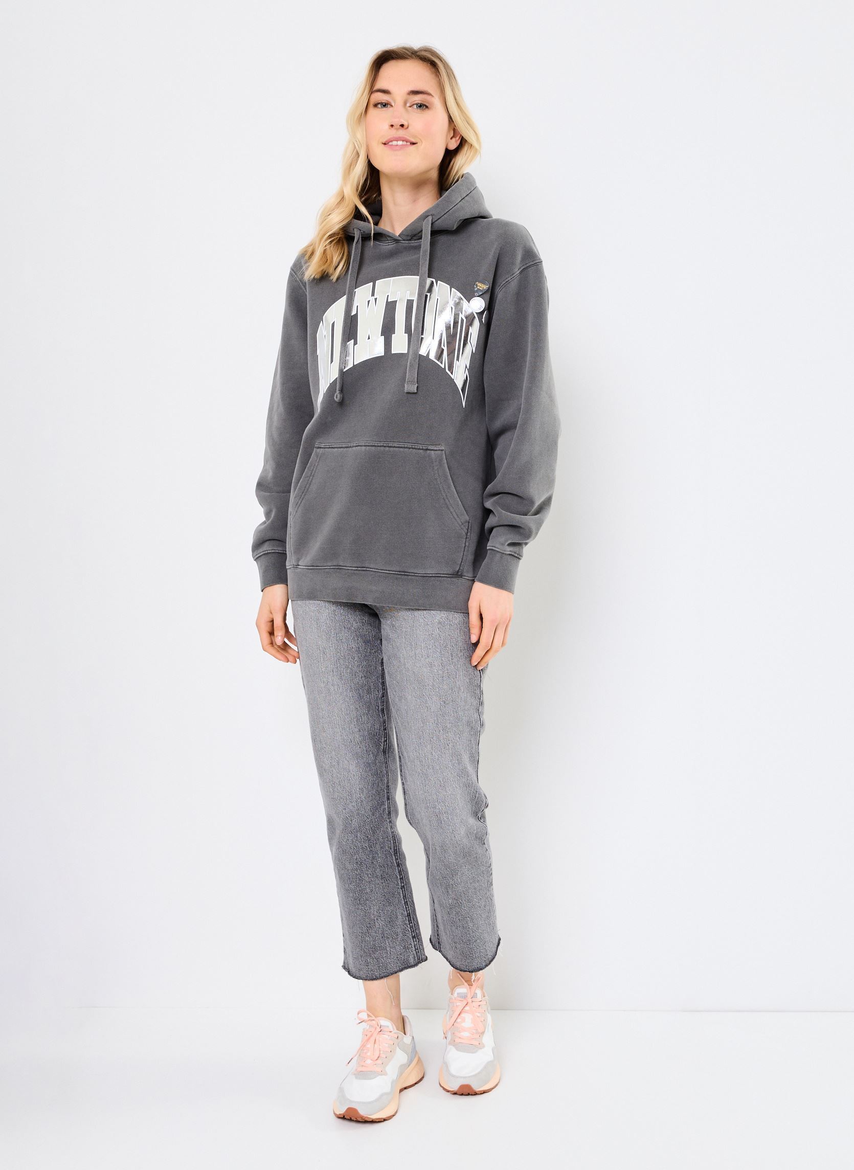 Kapuzenpullover SWEATSHIRT JAGGER TONE damen grau Newtone Kapuzenpullover SWEATSHIRT JAGGER TONE damen grau PEPPER