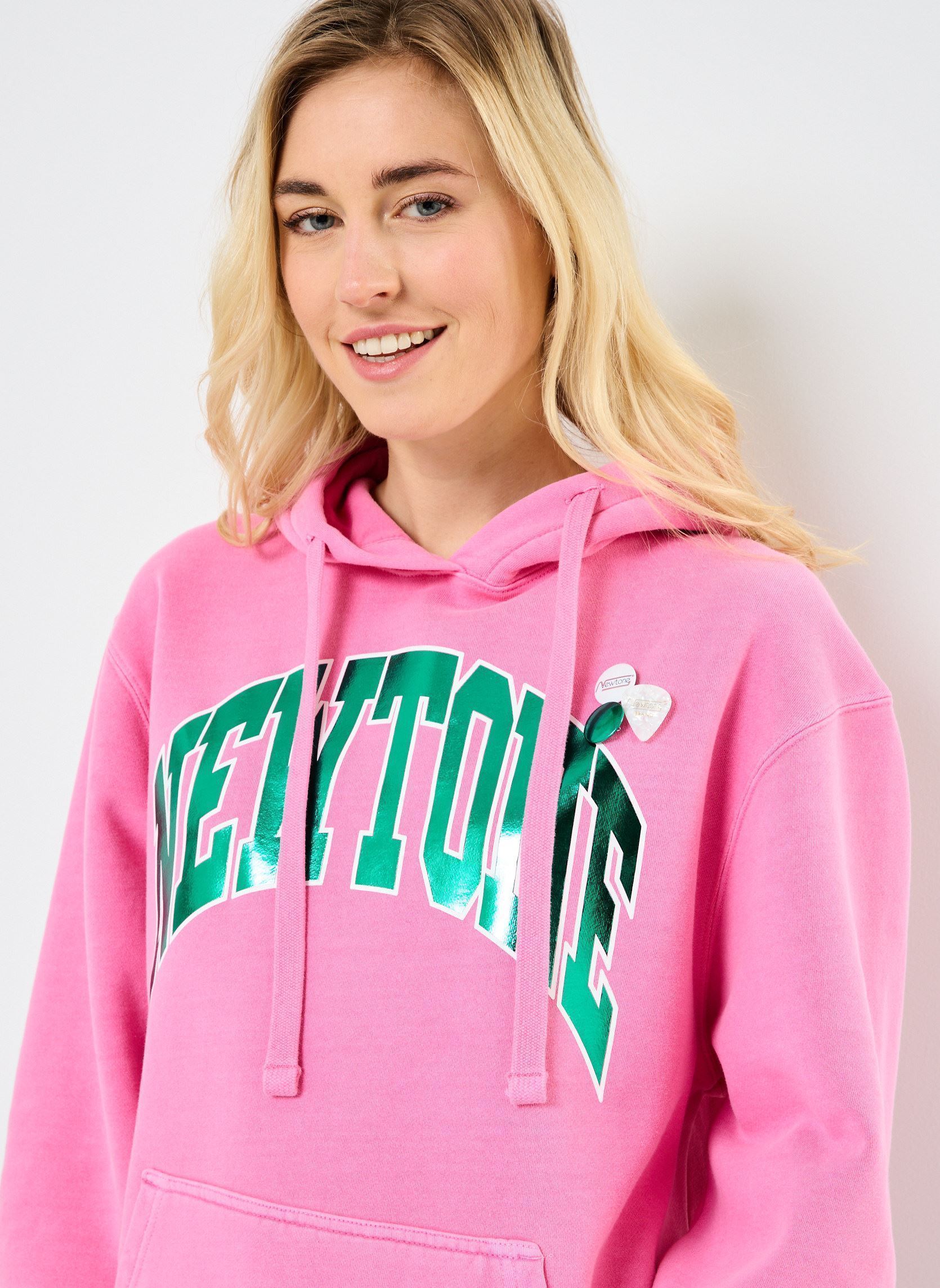 Kapuzenpullover SWEATSHIRT JAGGER TONE damen rosa Newtone Kapuzenpullover SWEATSHIRT JAGGER TONE damen rosa FUSCHIA