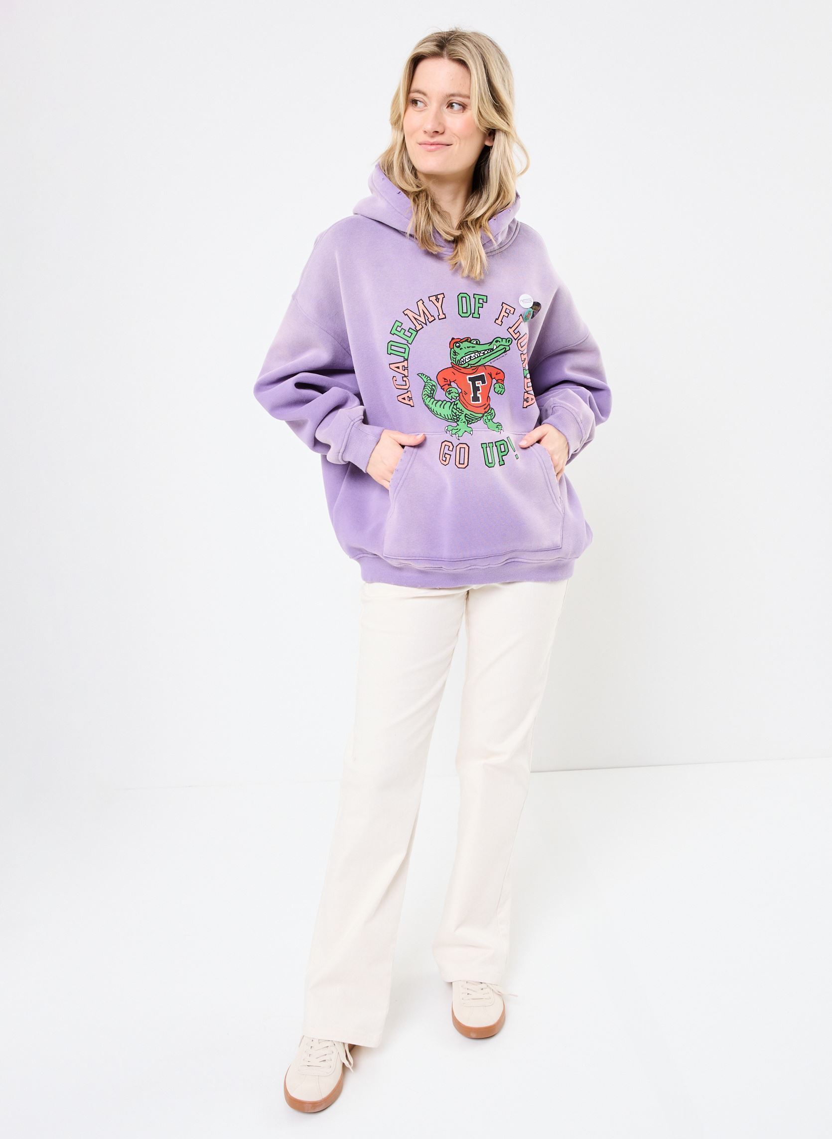 Sweats à capuche SWEATSHIRT SKYLER GO UP femme violet Newtone Sweats à capuche SWEATSHIRT SKYLER GO UP femme violet VINTAGEPURPLE