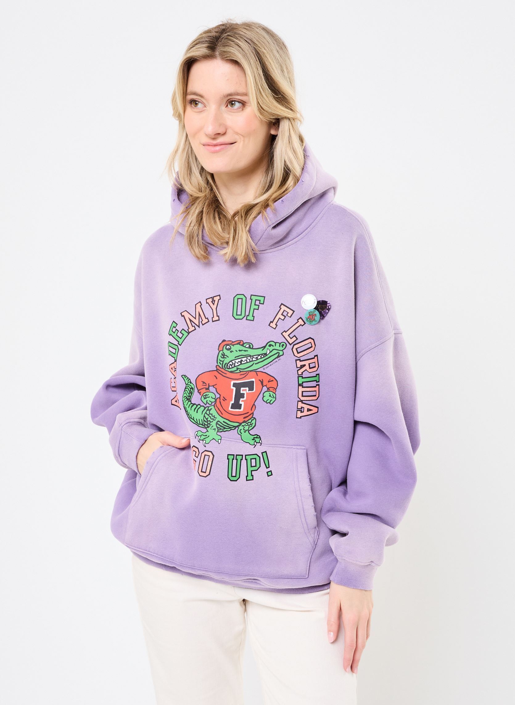 Sweats à capuche SWEATSHIRT SKYLER GO UP femme violet Newtone Sweats à capuche SWEATSHIRT SKYLER GO UP femme violet VINTAGEPURPLE