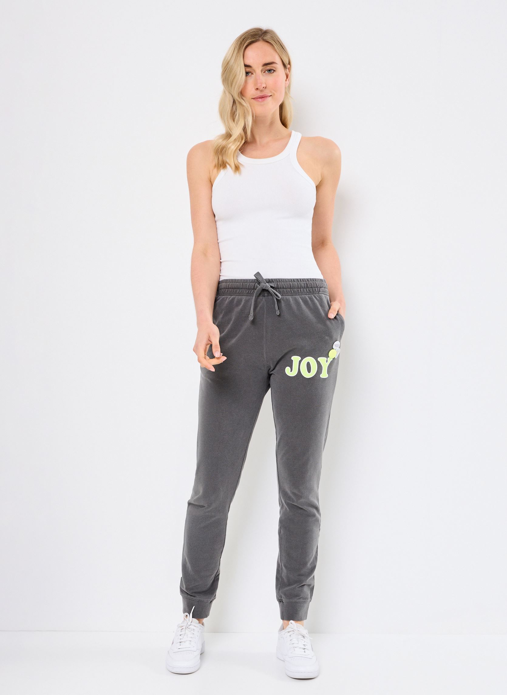 Bas de jogging SWEATPANTS JOGGER JOY femme gris Newtone Bas de jogging SWEATPANTS JOGGER JOY femme gris PEPPER